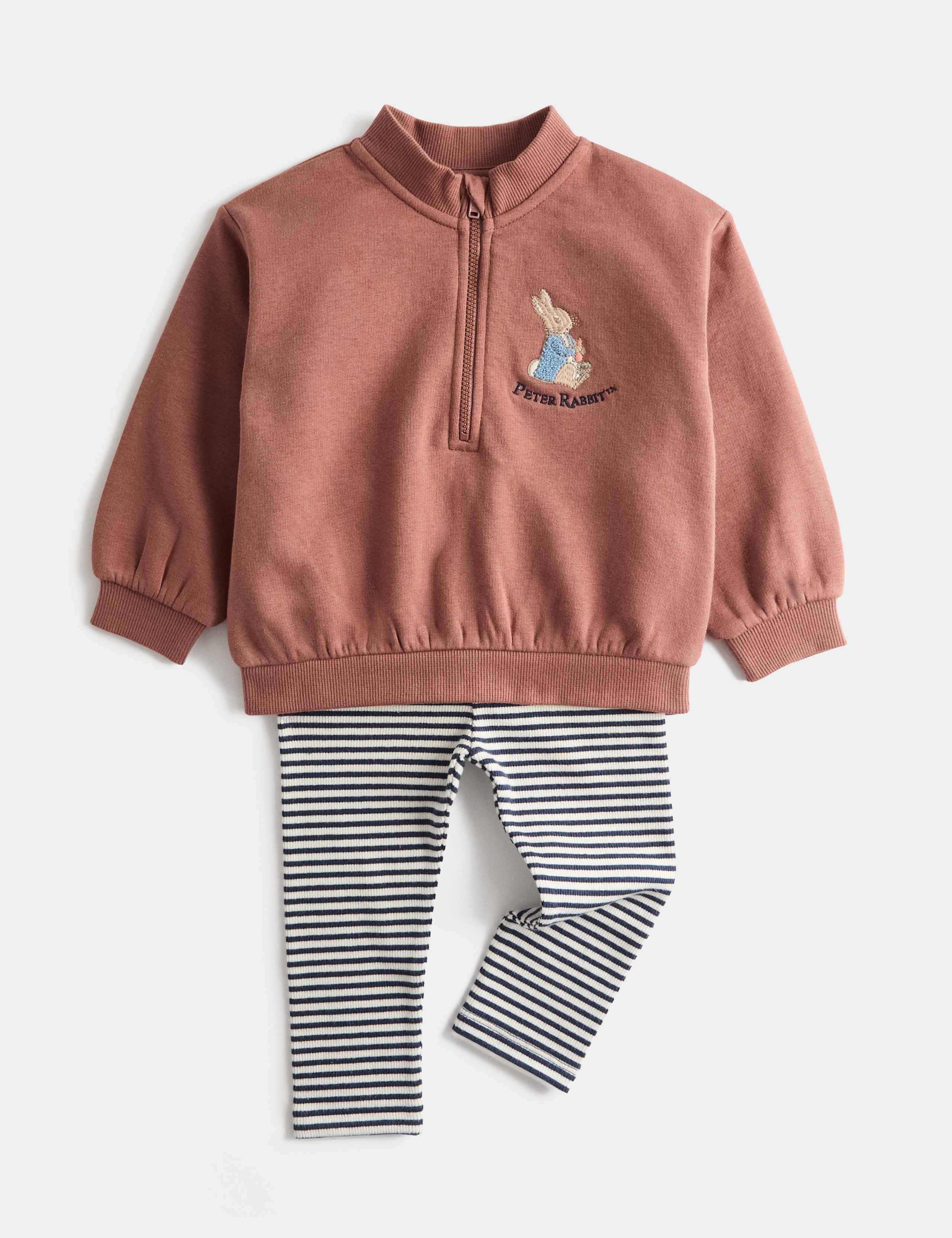 Cotton Rich Peter Rabbit™ Sweat Outfit (0-3 Yrs) 1 of 3