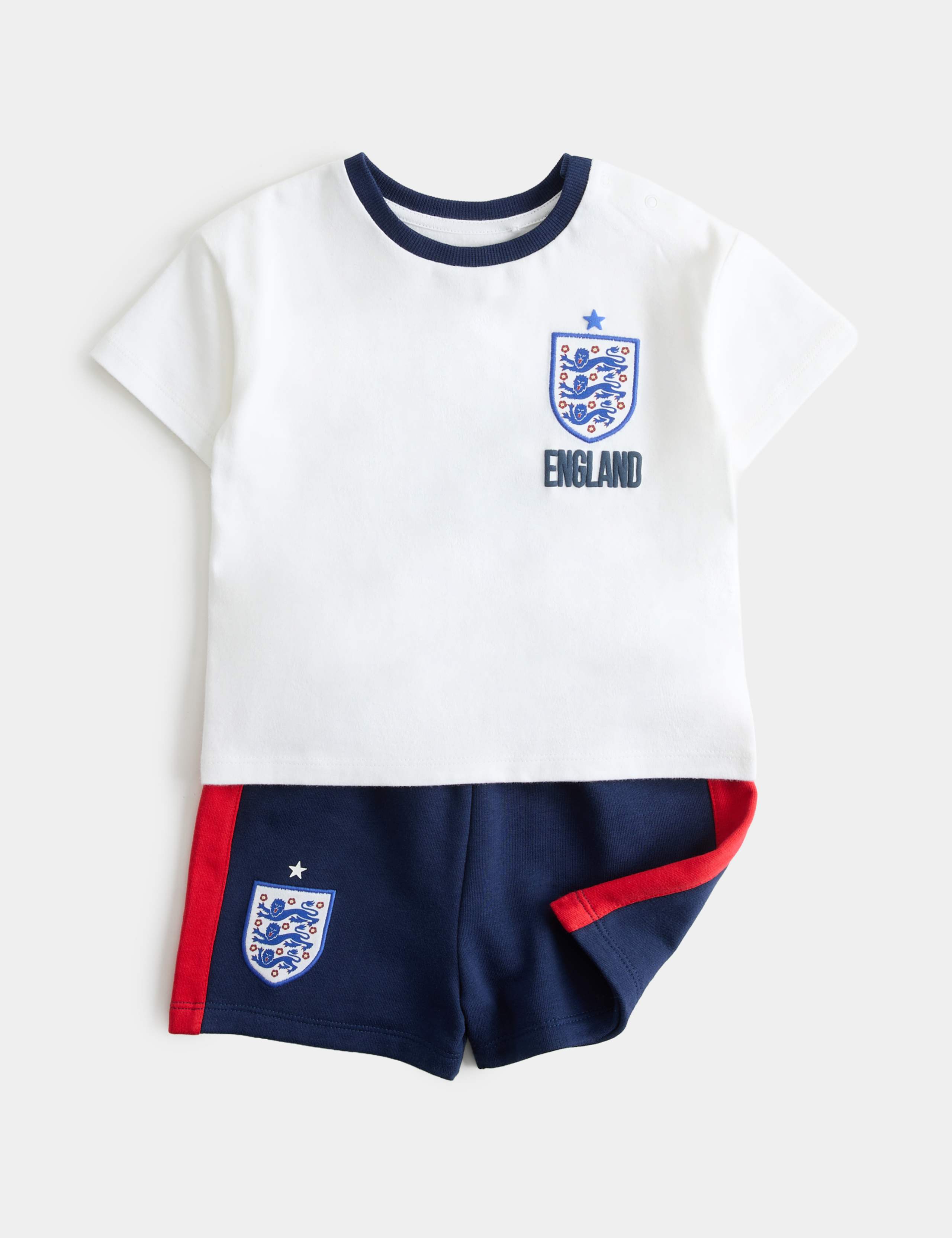 M&S X England Football Top & Shorts (0-3 Yrs) 1 of 4