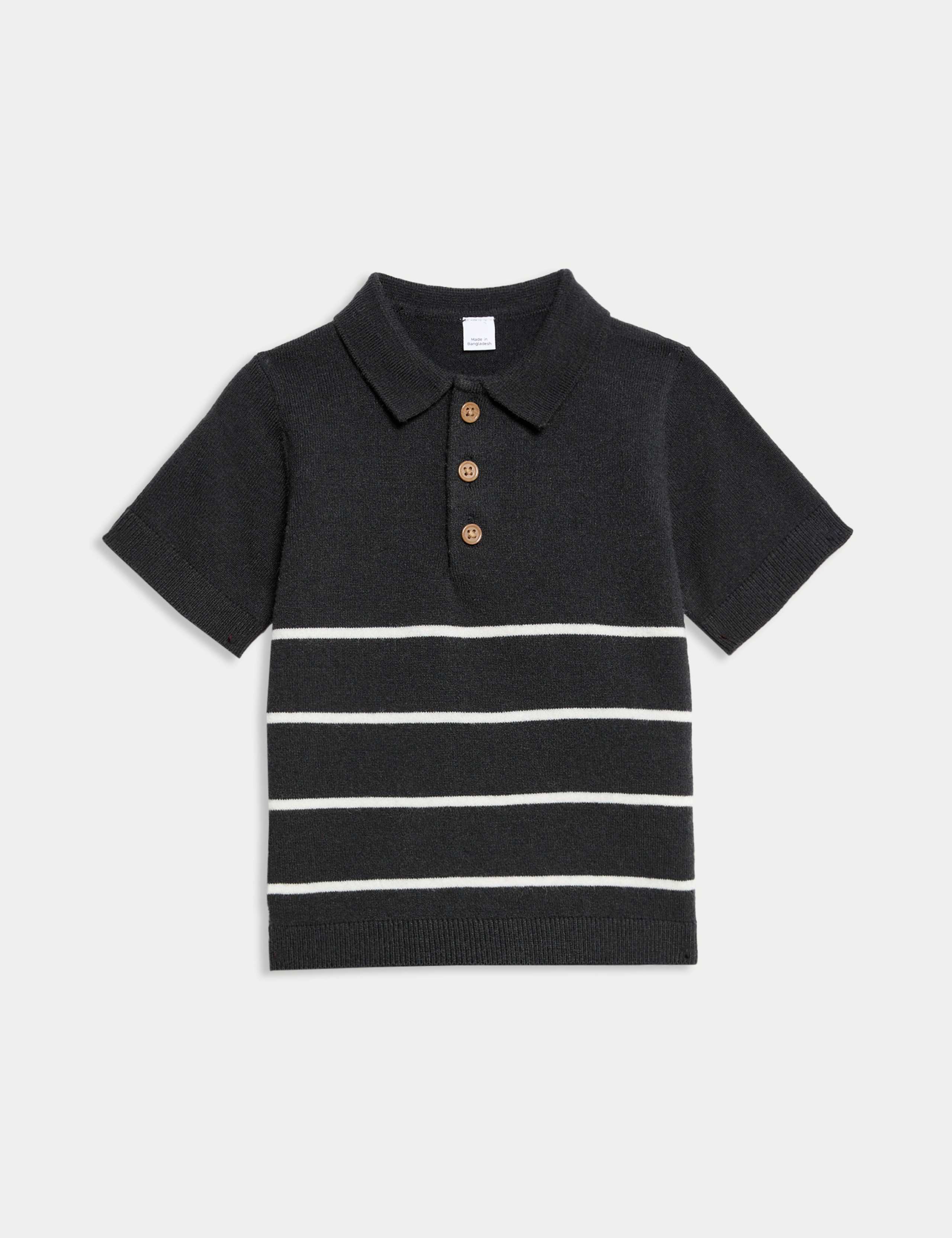 2pc Cotton Blend Striped Knit Polo Outfit (0 Mths-3 Yrs) 3 of 6