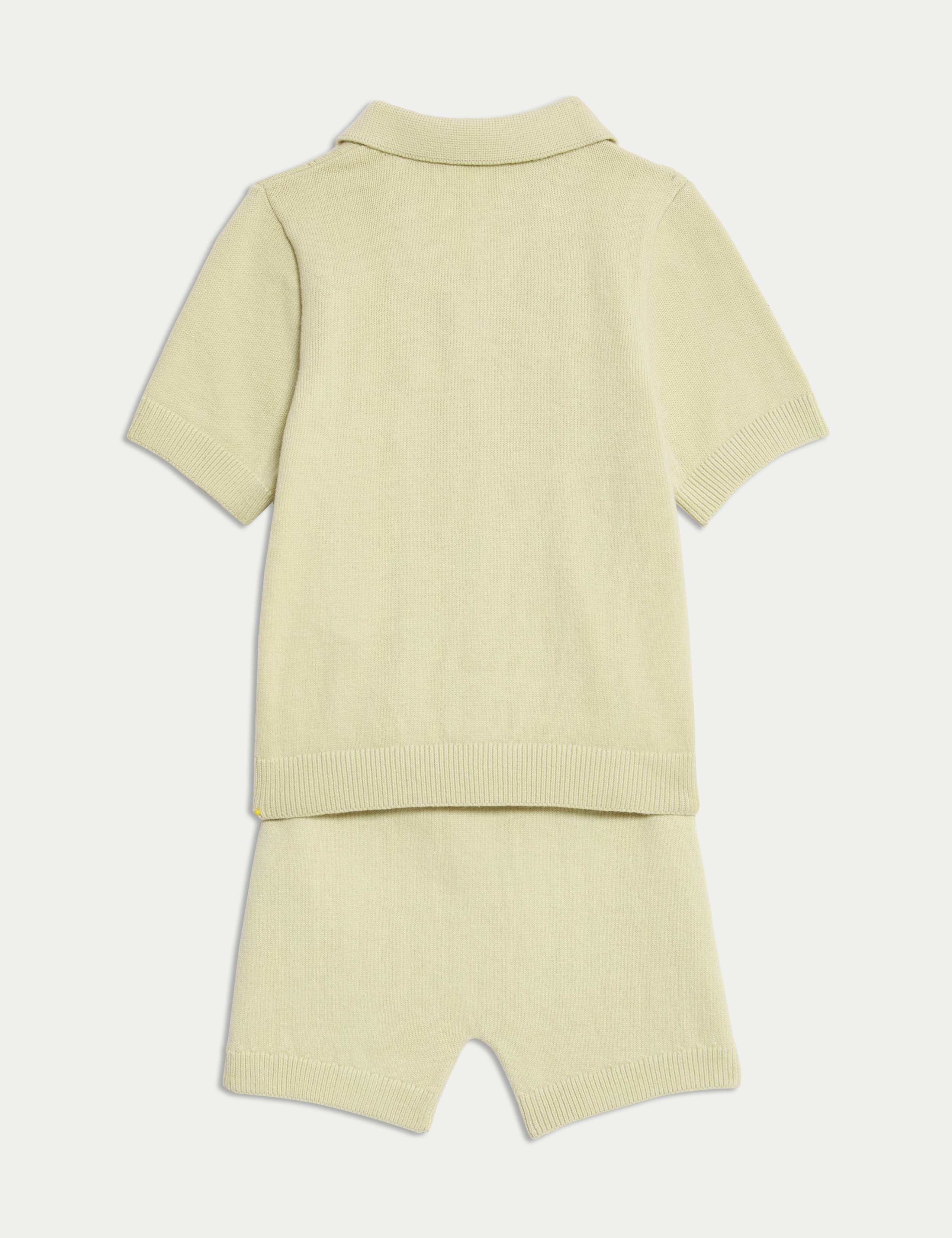2pc Pure Cotton Knitted Outfit (0-3 Yrs) 2 of 6