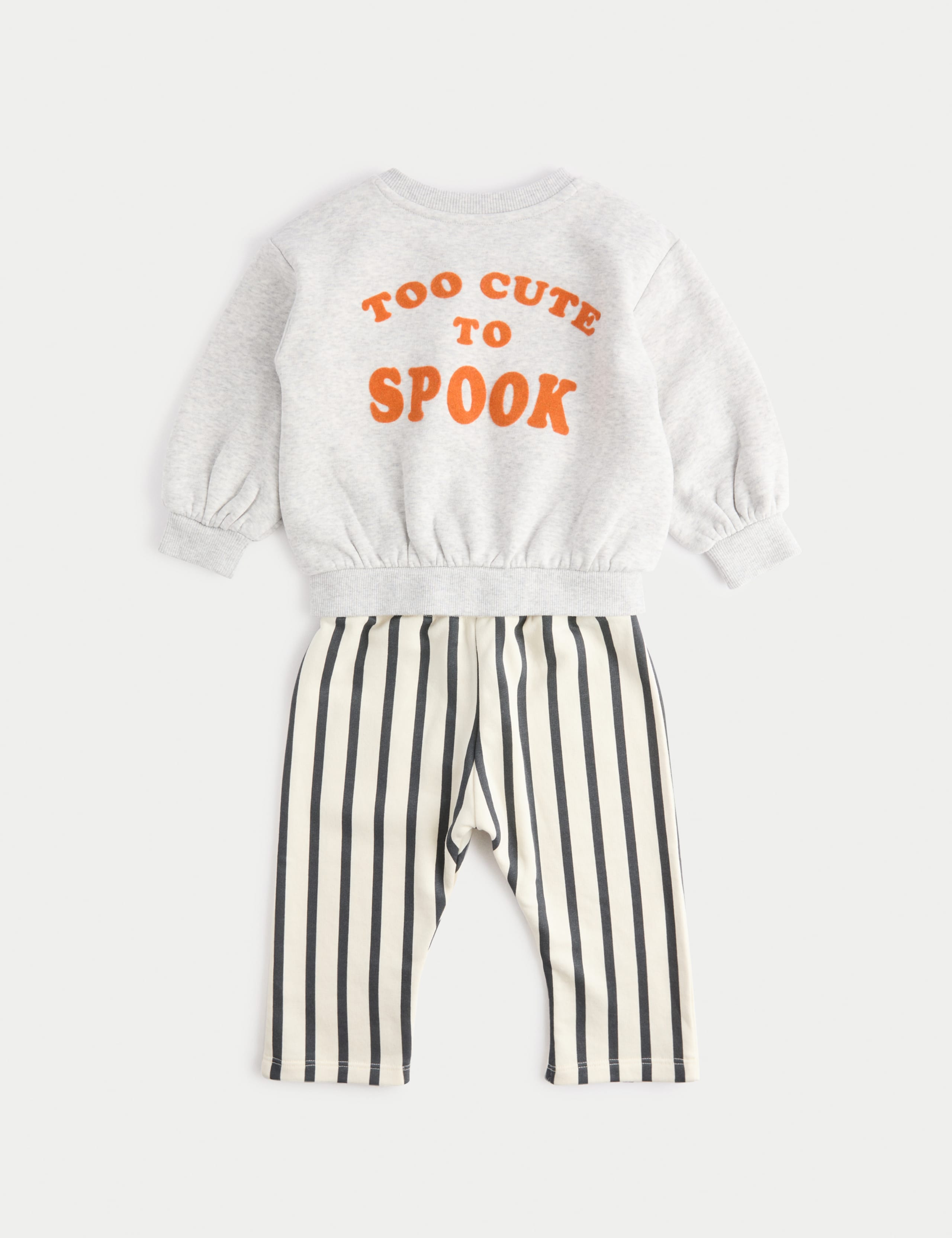 2pc Cotton Rich Too Cute To Spook Jersey Outfit (0 Mths-6 Yrs) 2 of 4