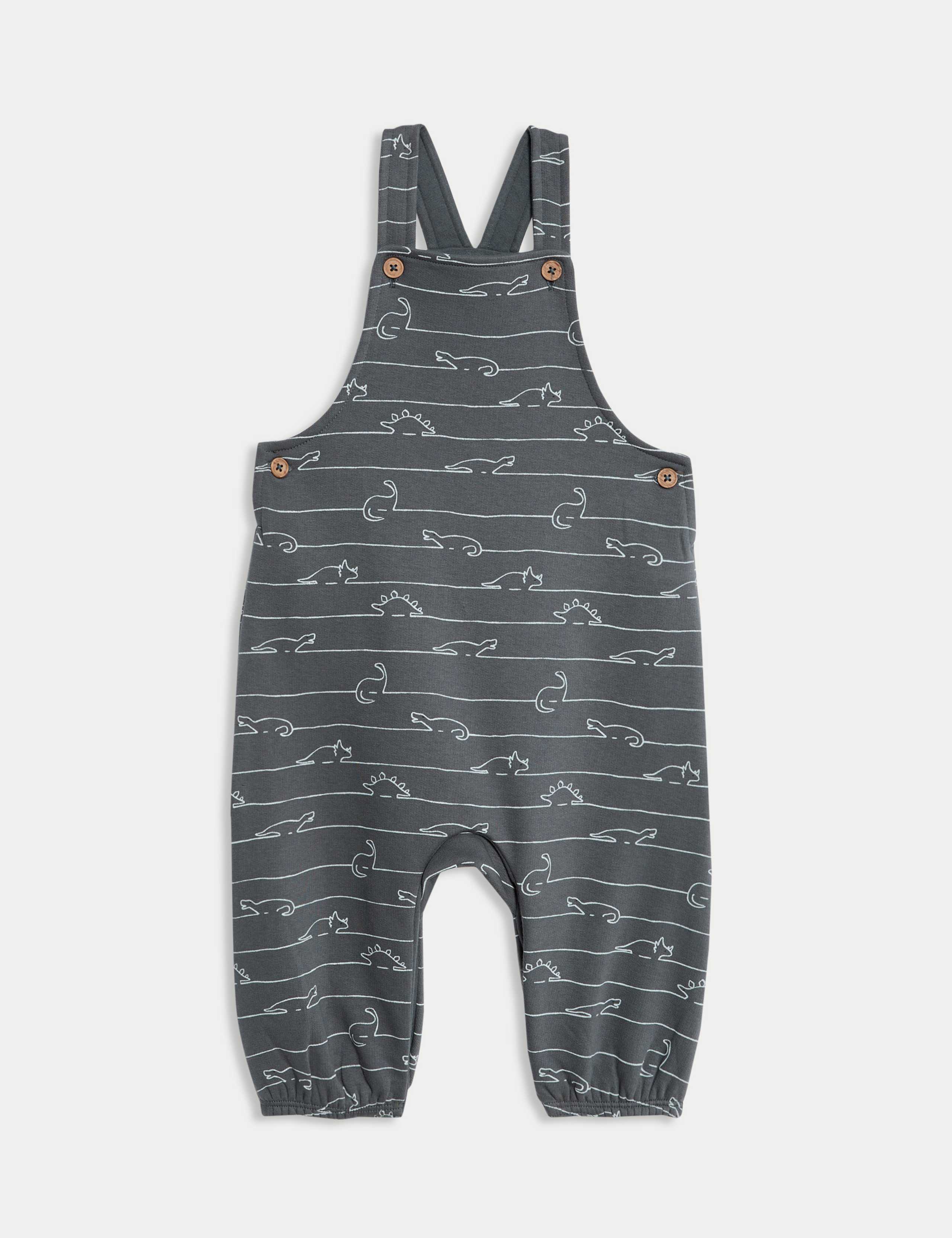 2pc Cotton Rich Jersey Dino Dungaree Outfit (0-3 Yrs) 3 of 6
