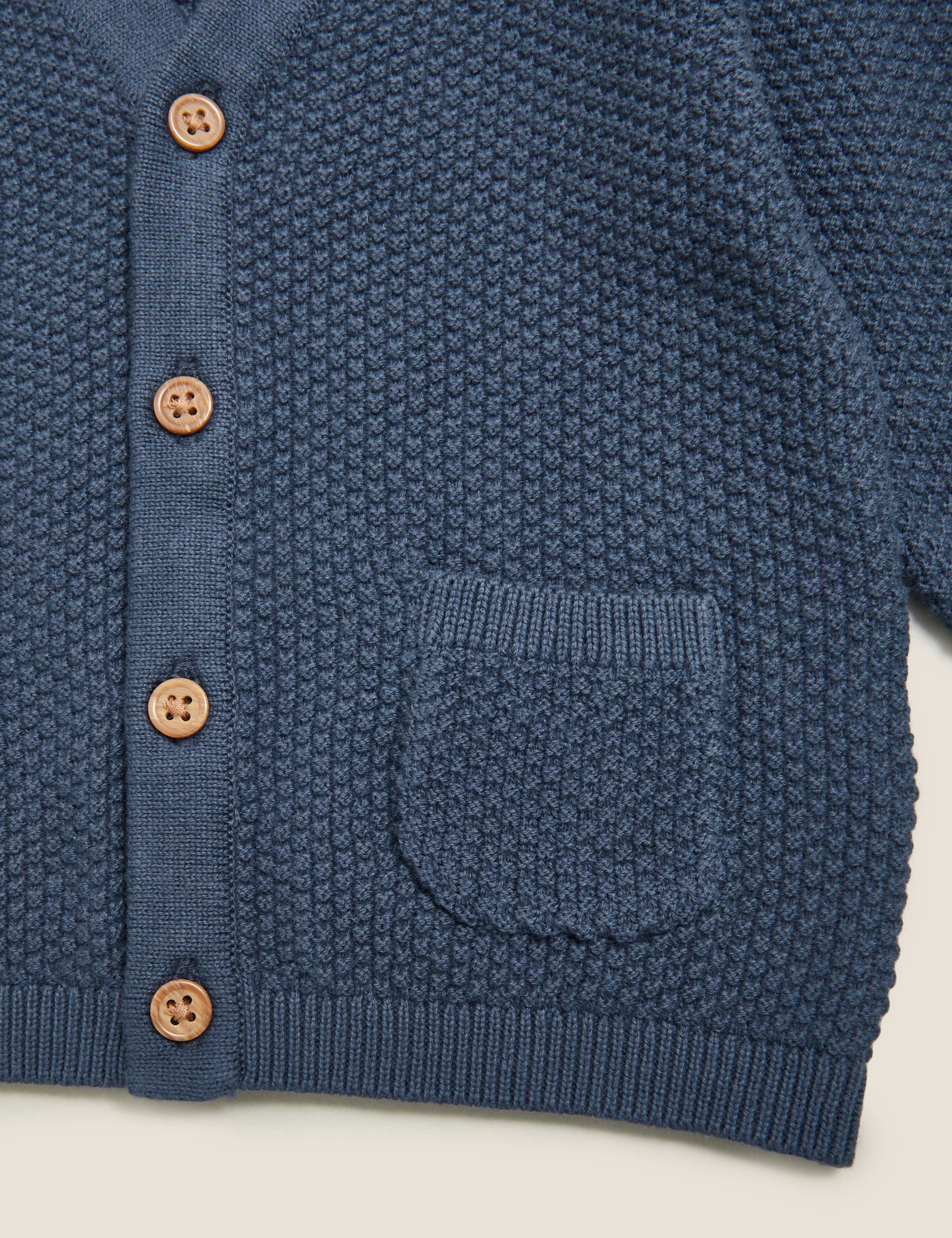 Pure Cotton Knitted Cardigan (0-3 Yrs) 3 of 3