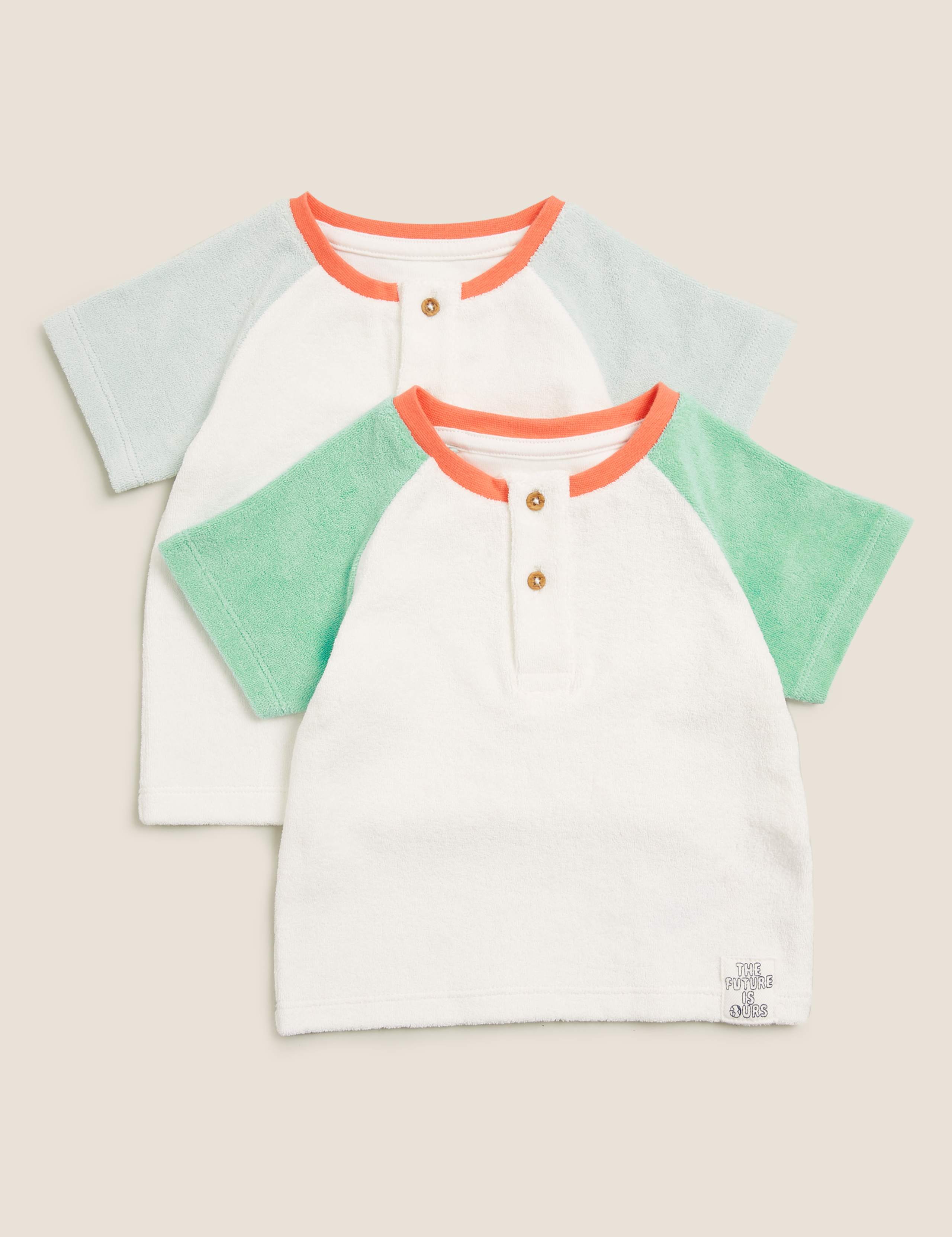 2pk Cotton Raglan Tops (0-3 Yrs) 1 of 5