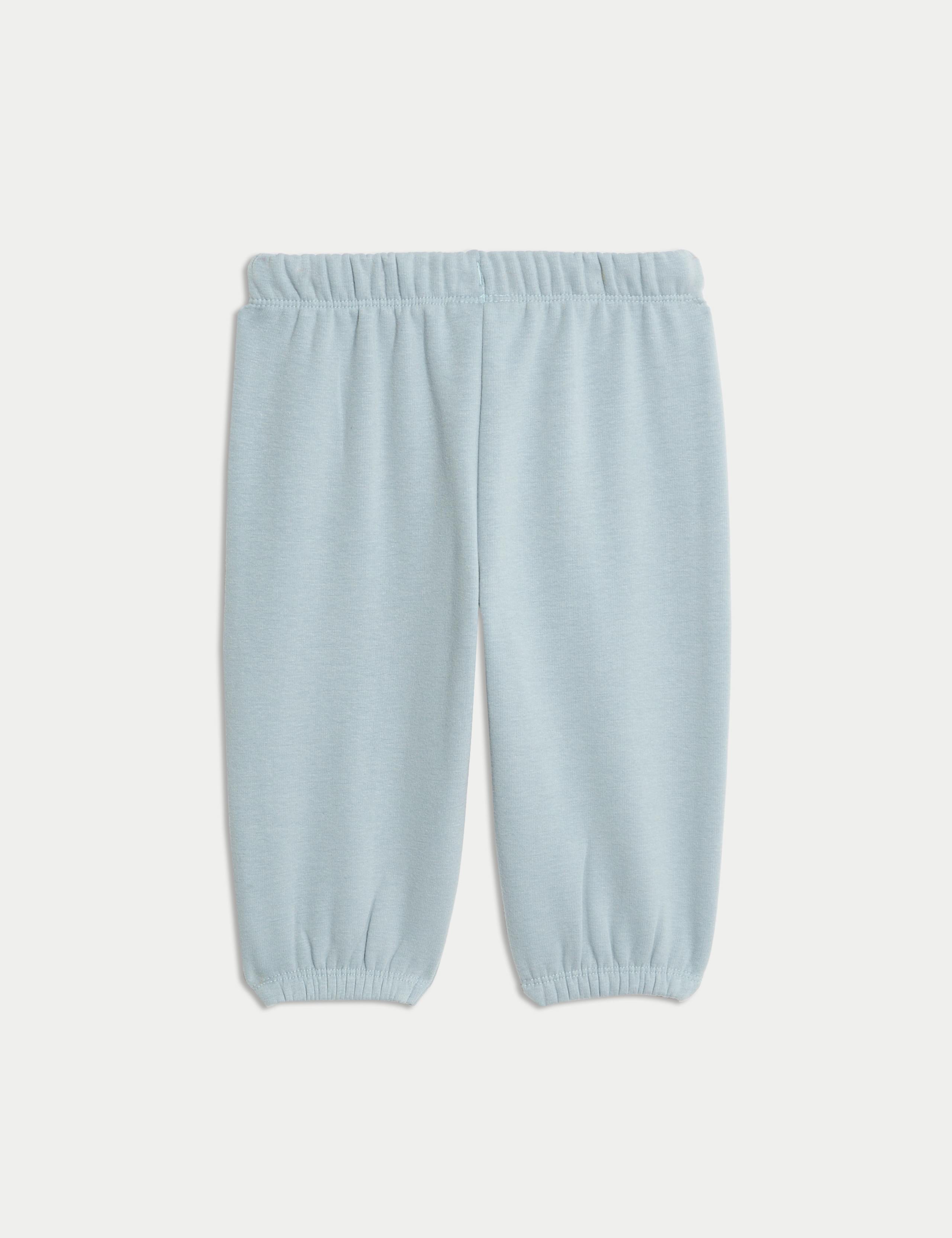 Cotton Blend Fleece Lined Joggers (0-3 Yrs) 2 of 3