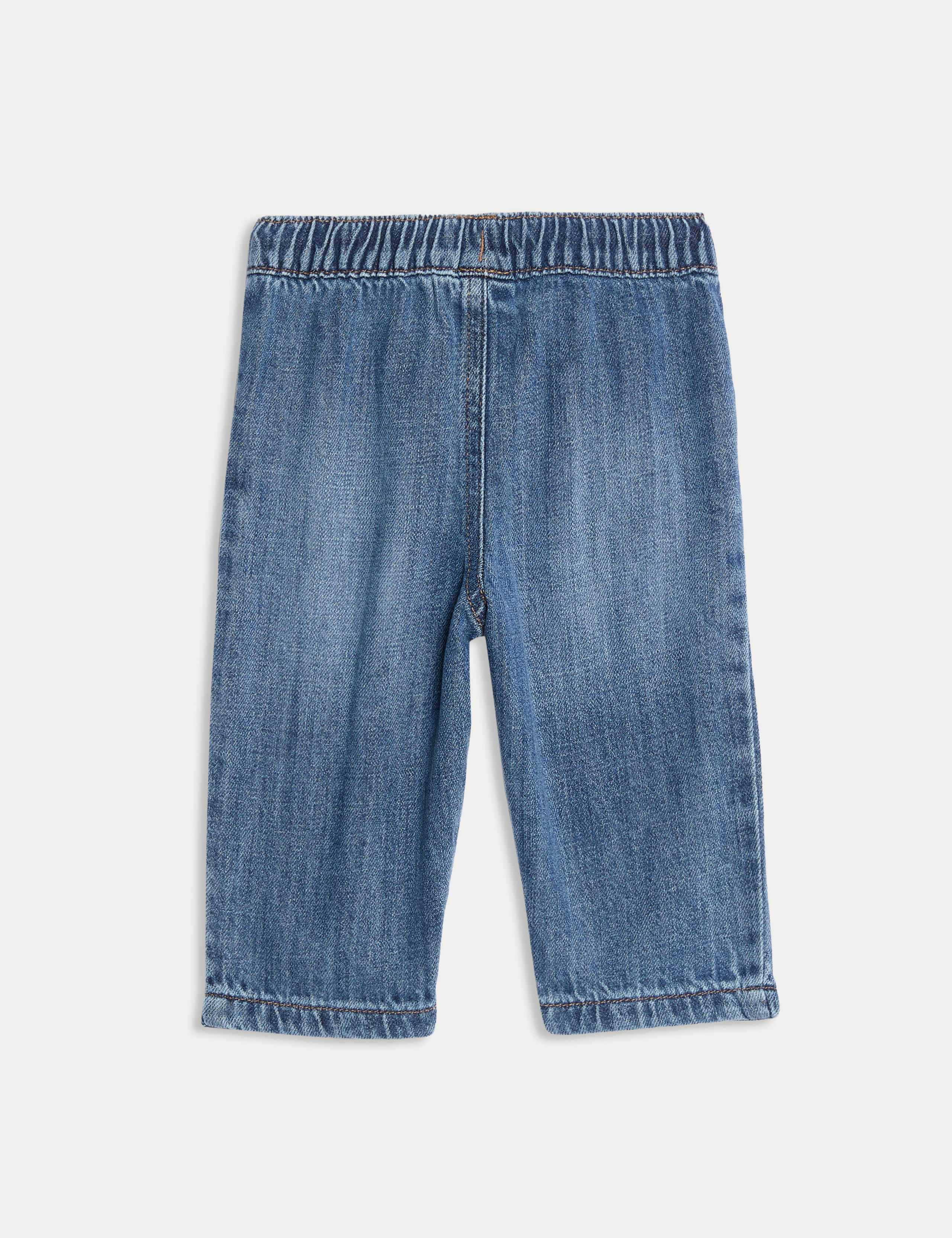 Cotton Rich Denim Drawstring Jeans (0-3 Yrs) 2 of 3