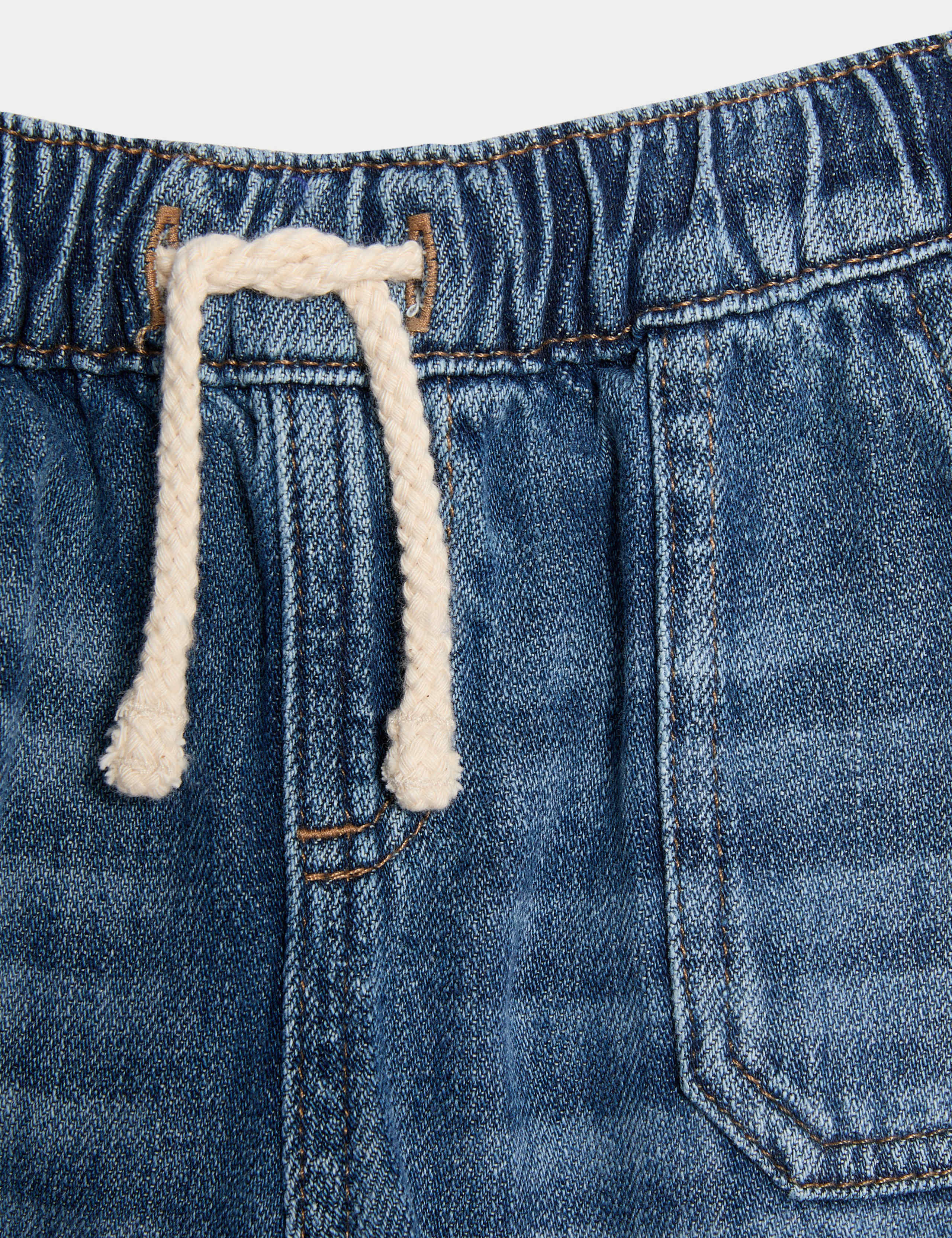 Cotton Rich Denim Drawstring Jeans (0-3 Yrs) 3 of 3