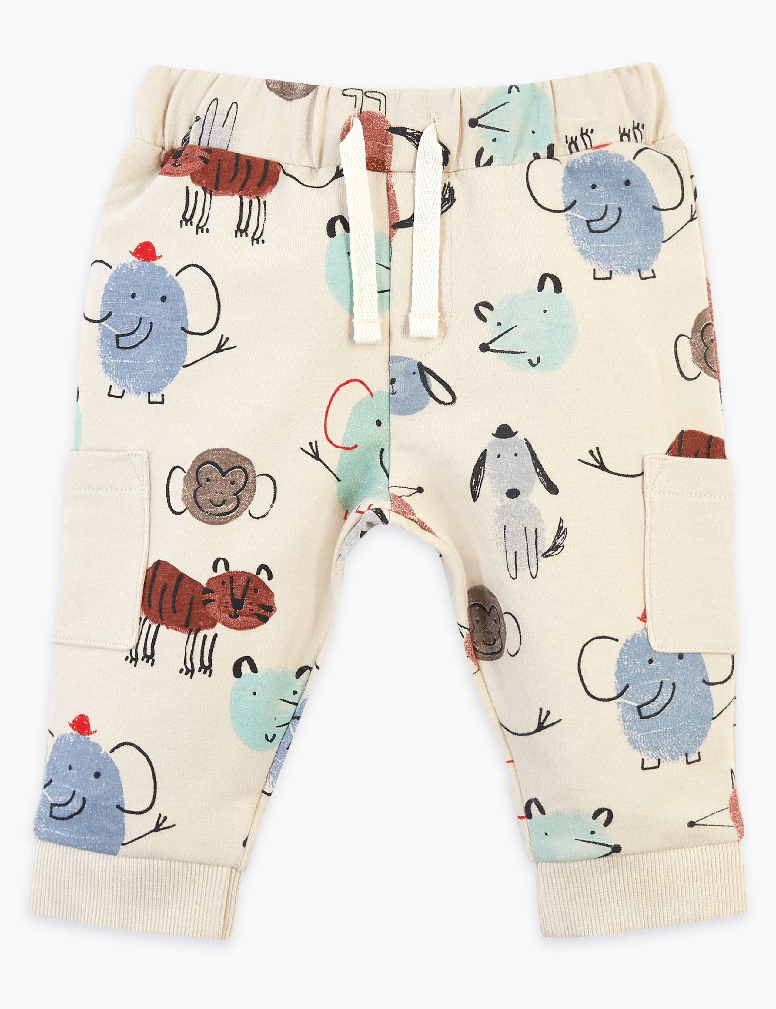 Cotton Rich Animal Print Joggers 1 of 4