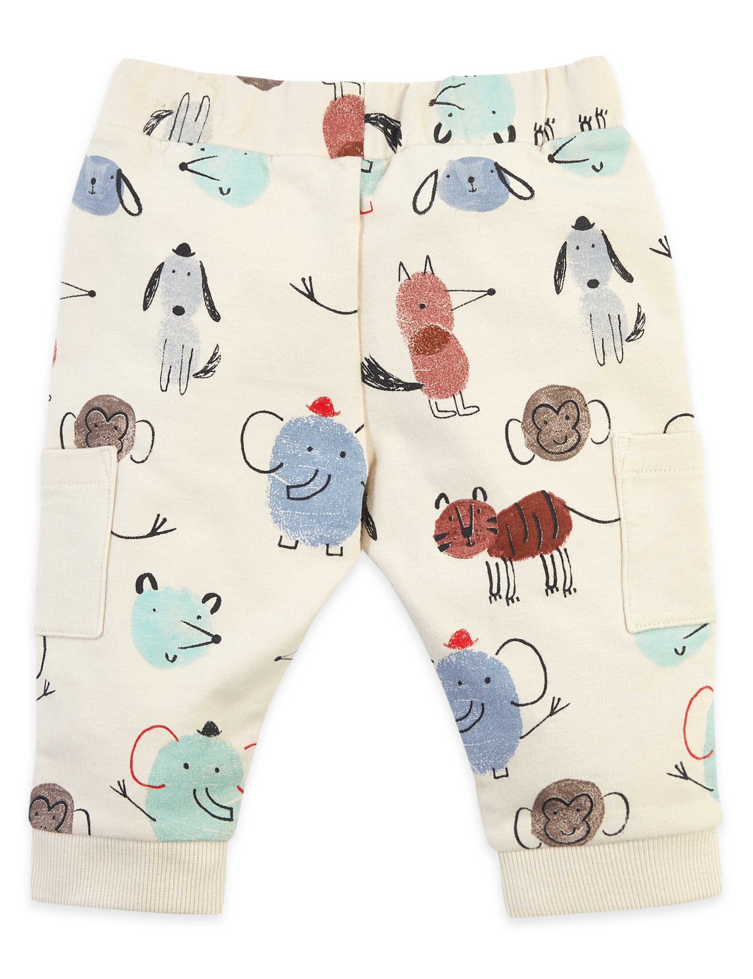 Cotton Rich Animal Print Joggers 2 of 4