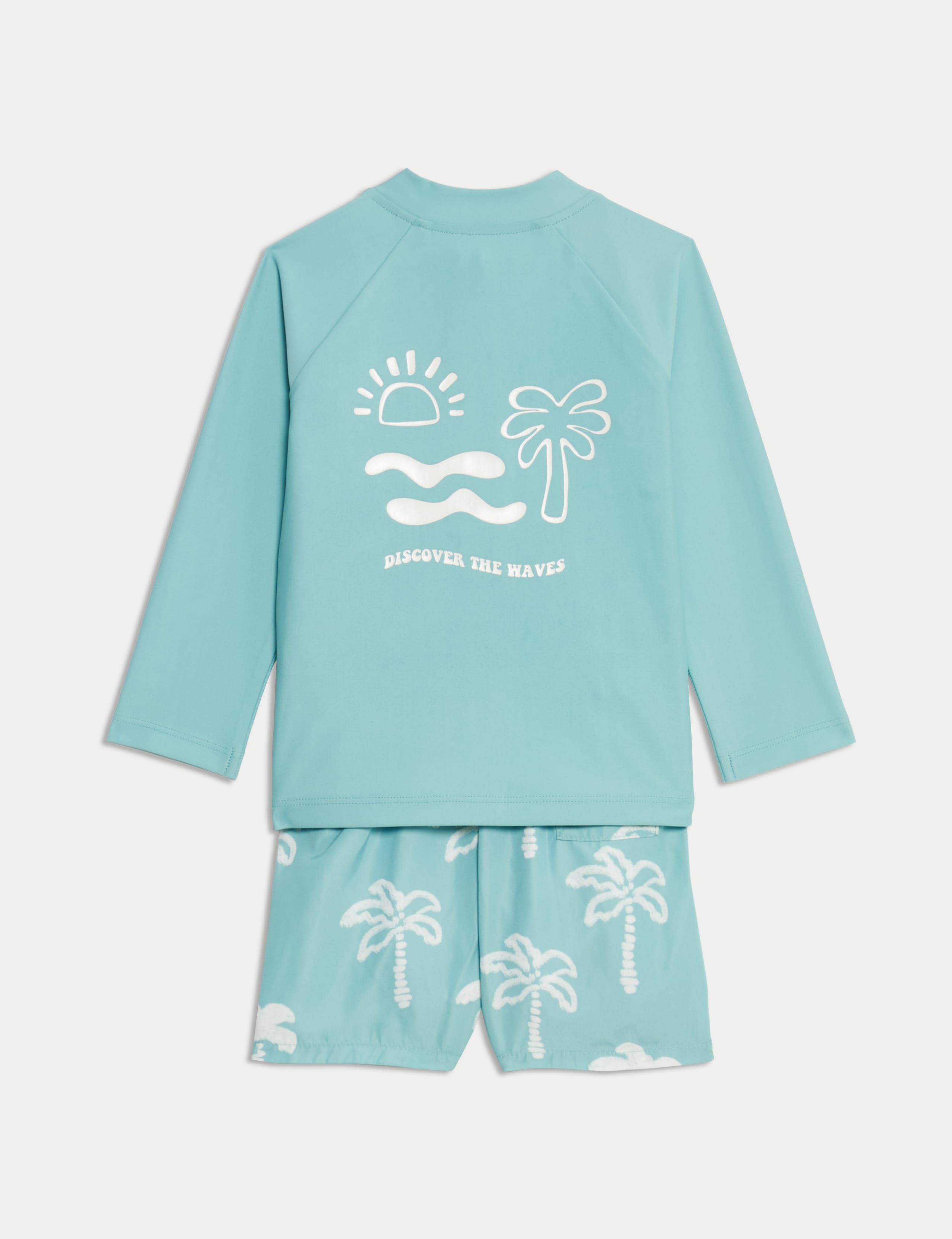 2pc Palm Tree Rash Vest Swim Set (0-3 Yrs) 2 of 6