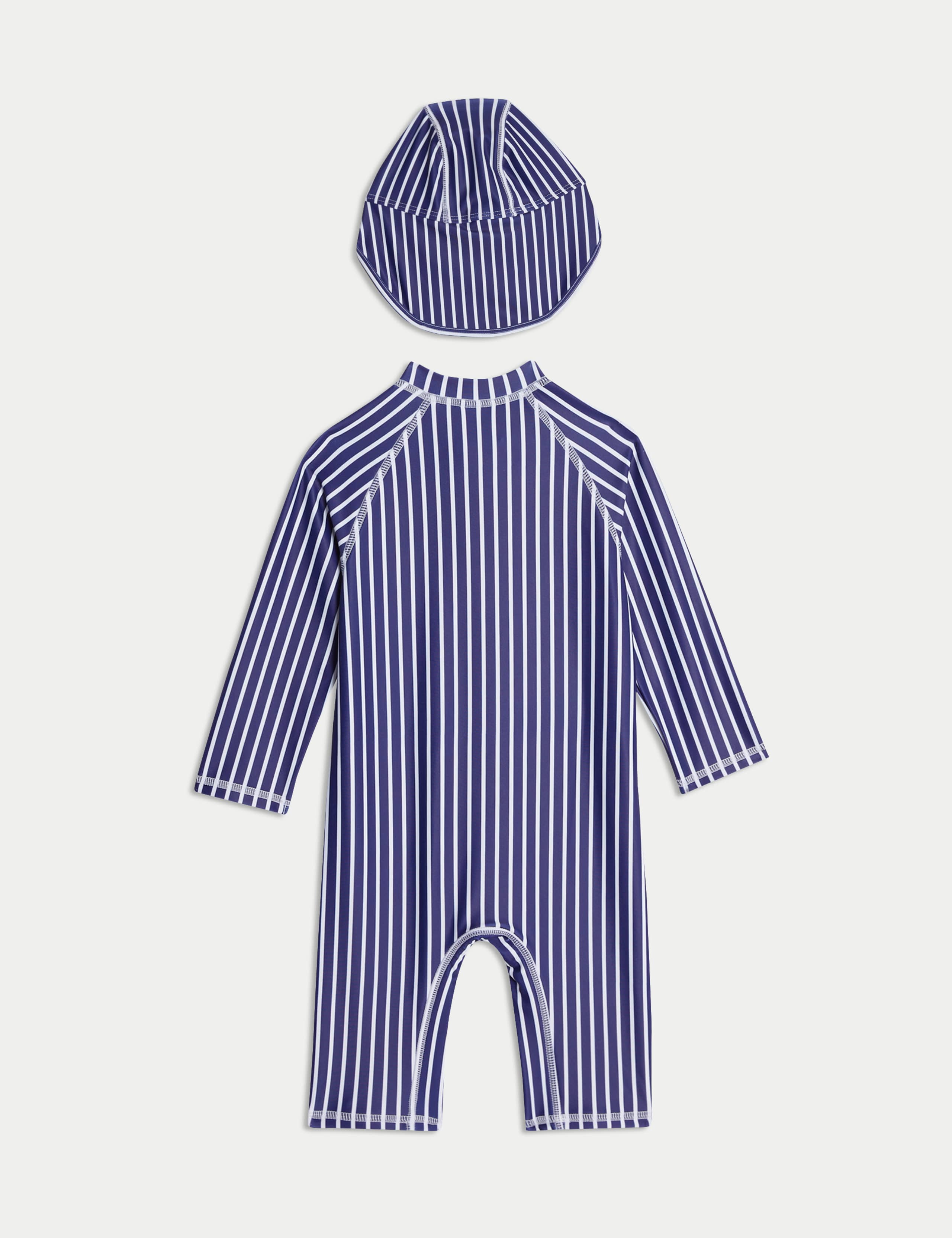2pc Striped Zip Through Swim Set (0-3 Yrs) 2 of 4