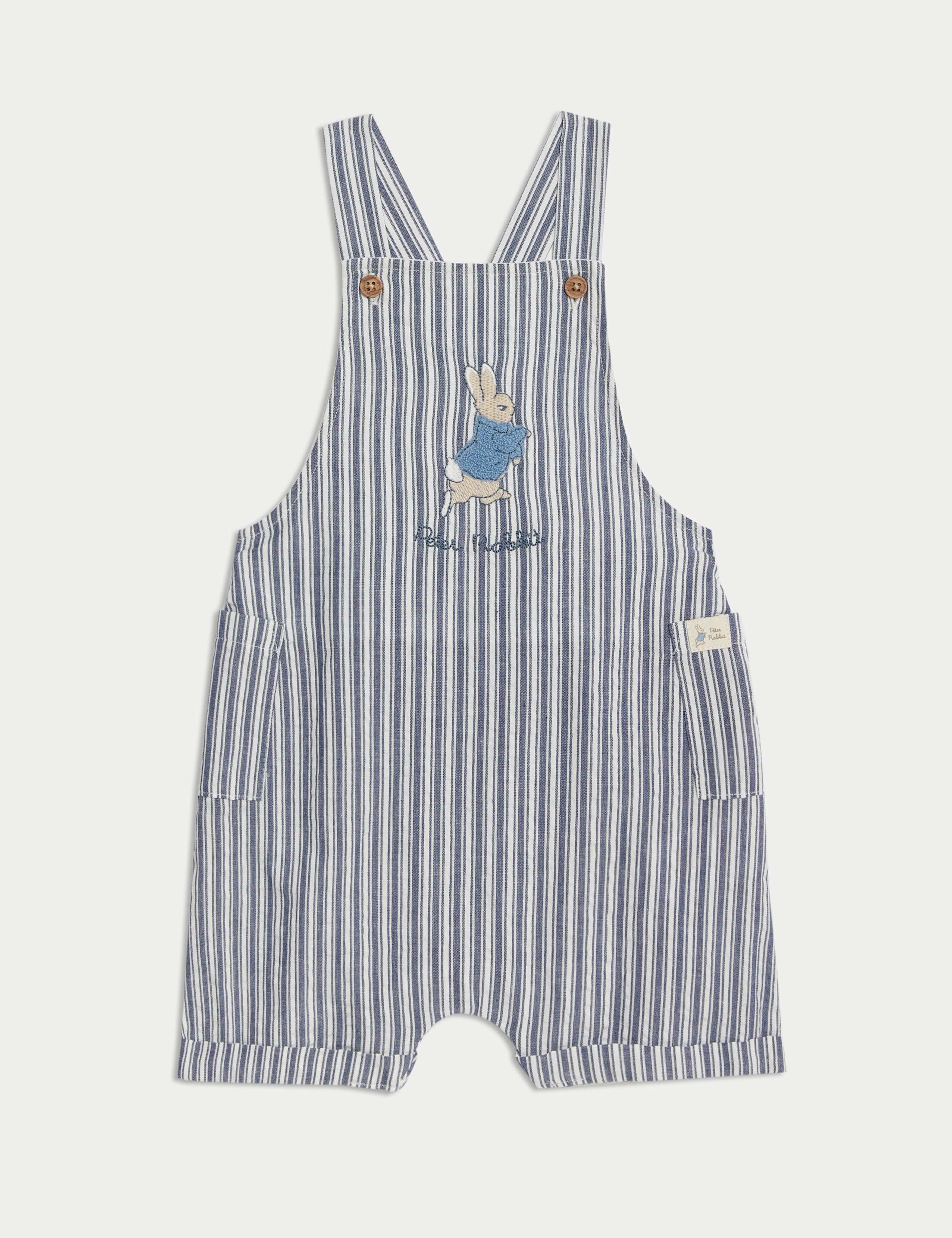 3pc Pure Cotton Peter Rabbit™ Striped Outfit (0-3 Yrs) 3 of 7