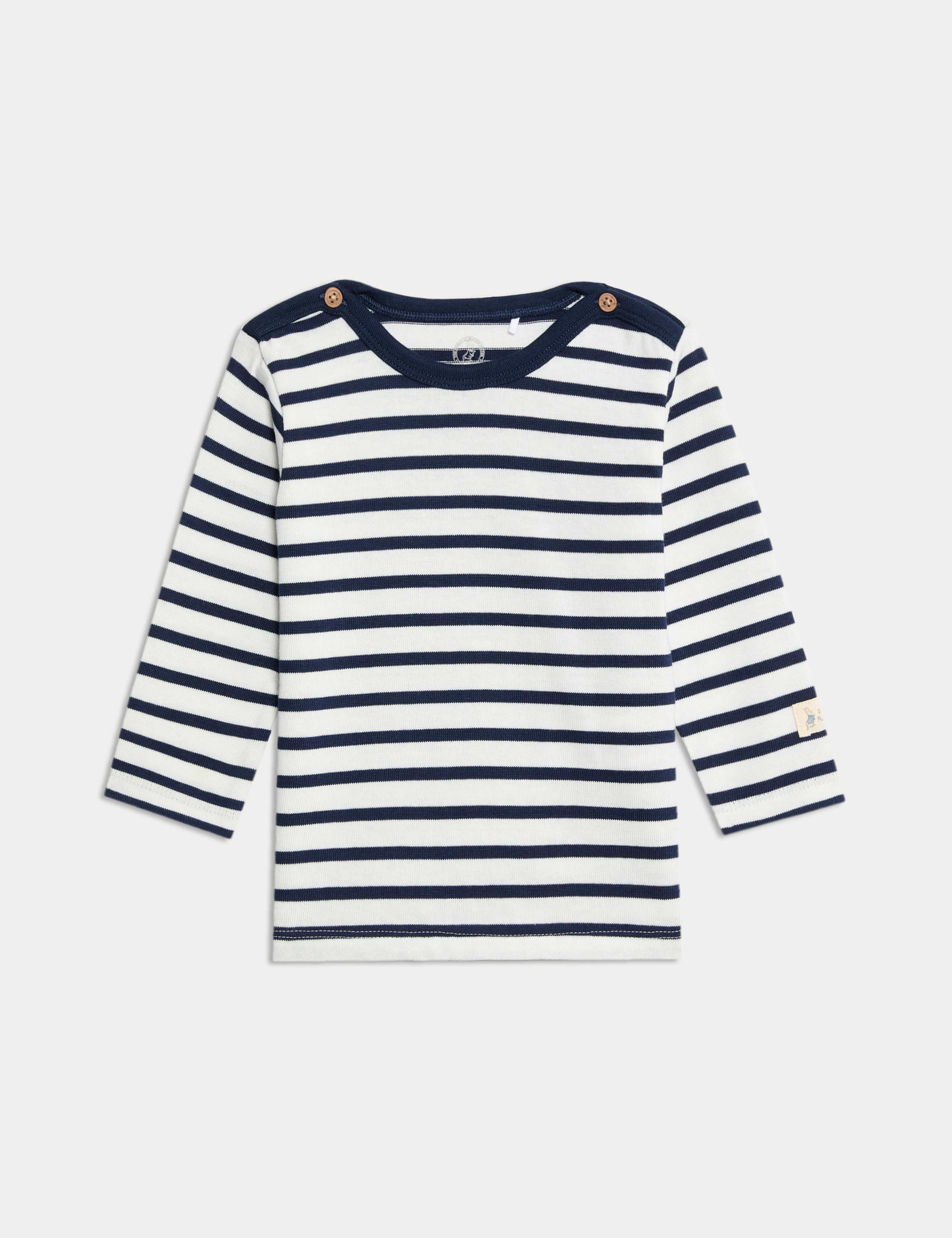 2pc Pure Cotton Peter Rabbit™ Striped Dungaree Outfit (0-3 Yrs) 4 of 6