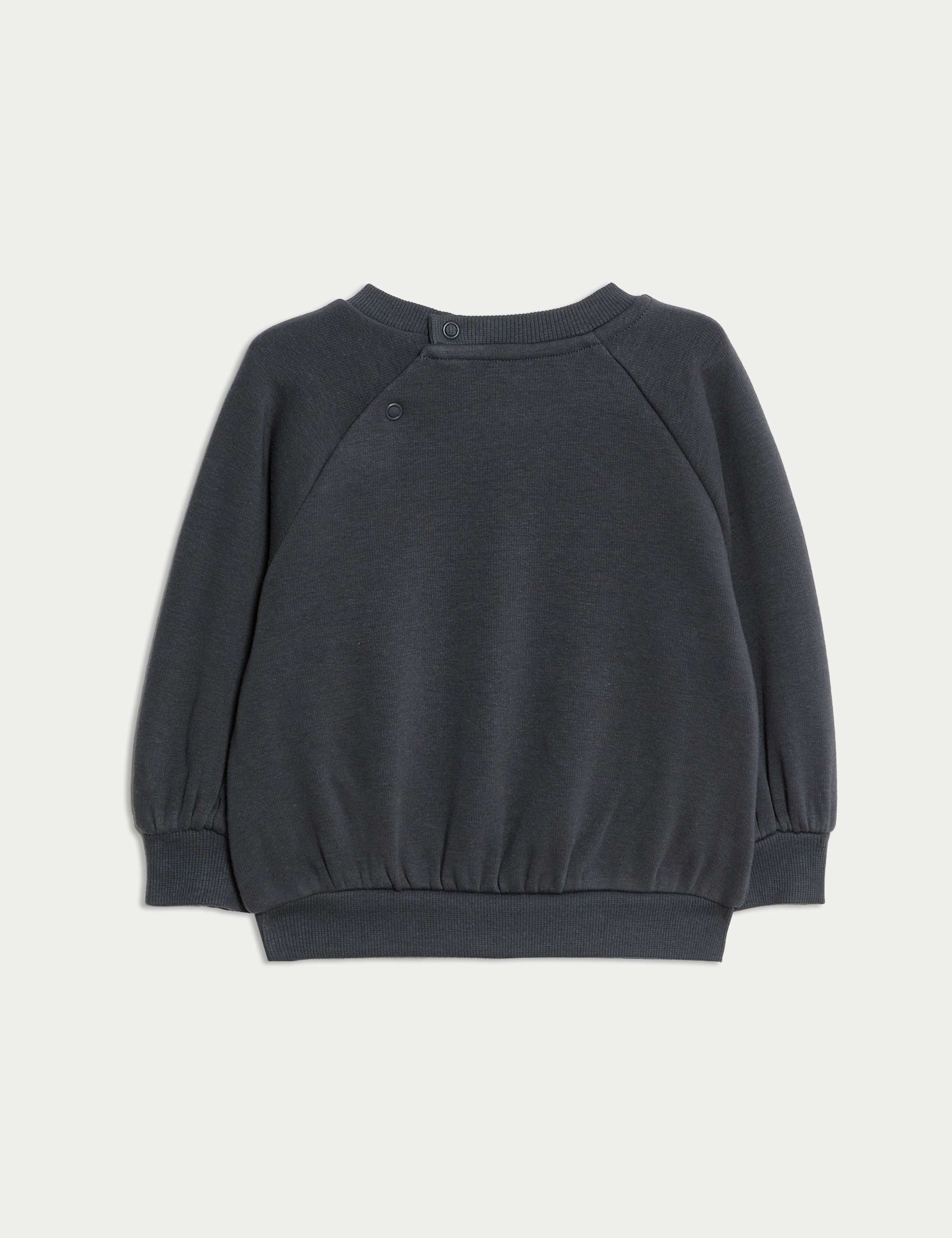 Cotton Blend Fleece Lined Sweatshirt (0-3 Yrs) 2 of 3