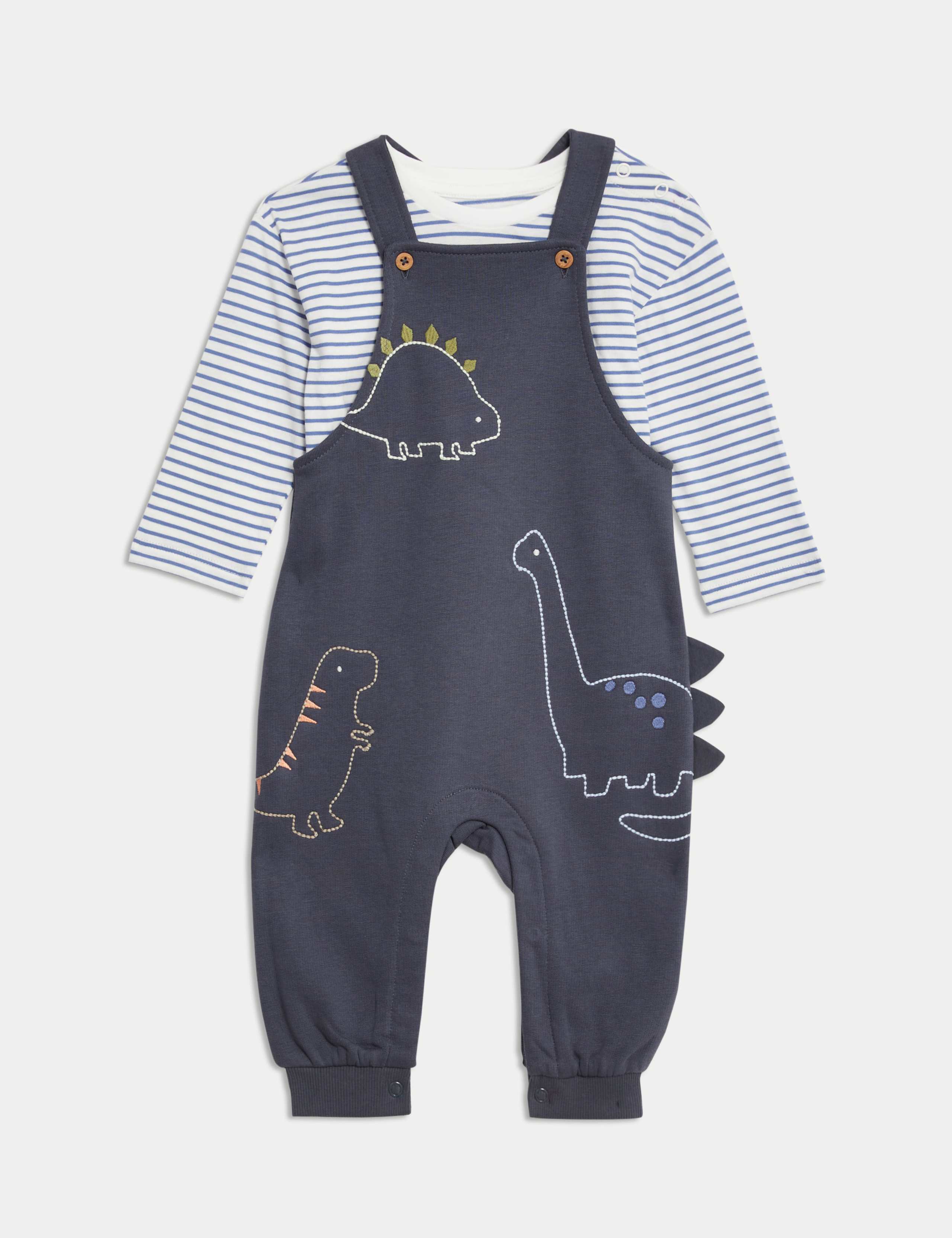 2pc Cotton Rich Dinosaur Outfit (0-3 Yrs) 1 of 6