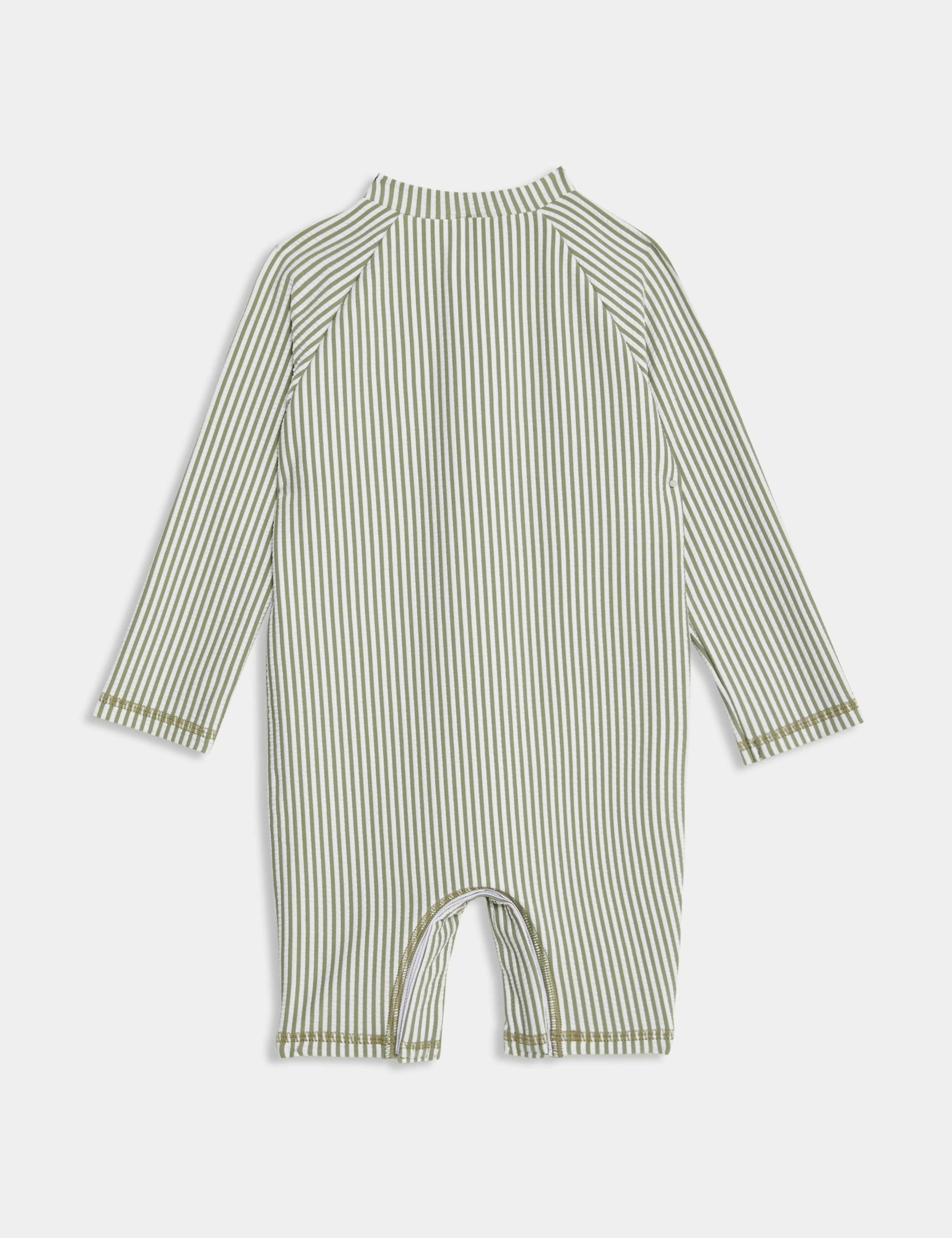 Striped Long Sleeve Swim All In One (0-3 Yrs) 2 of 3