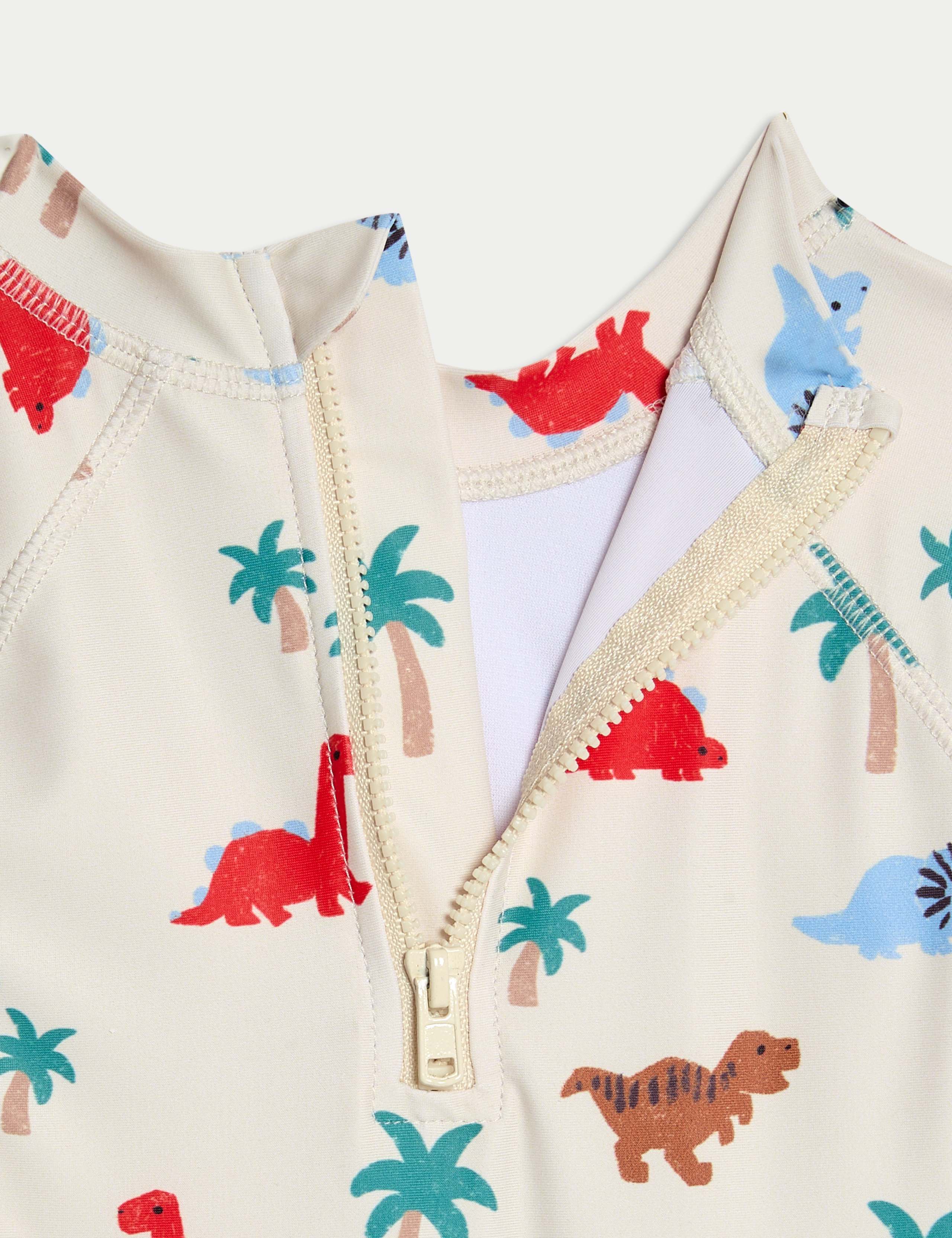2pc Dinosaur Rash Vest Swim Set (0-3 Yrs) 6 of 6