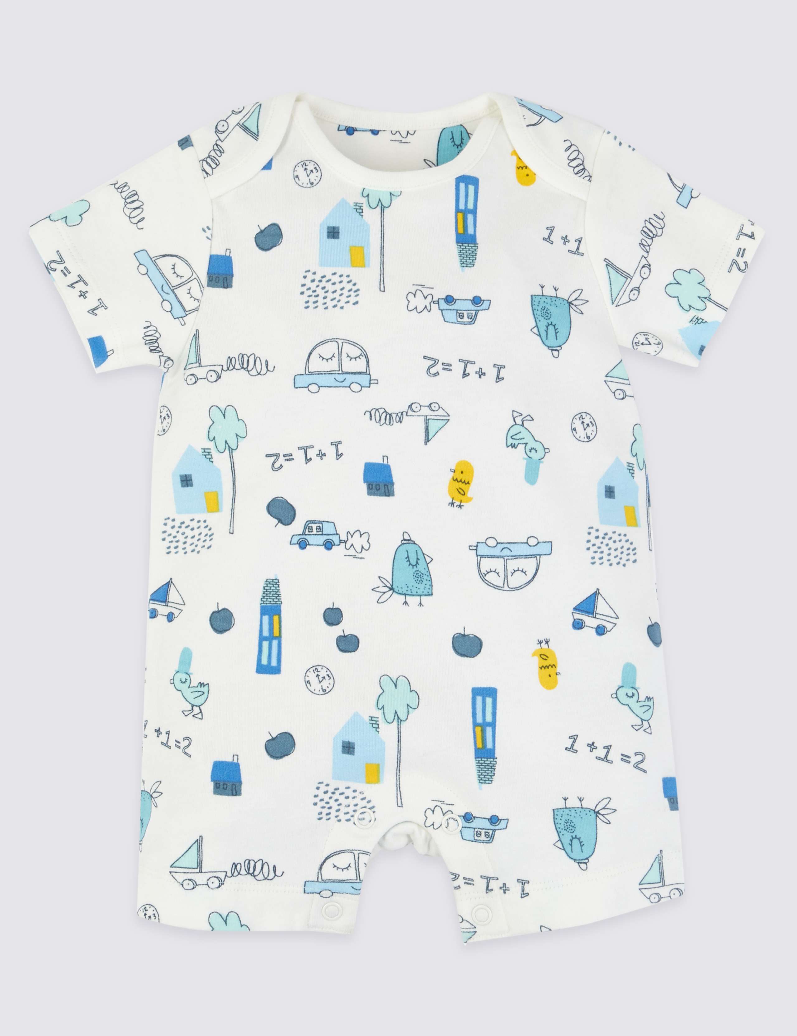 4 Pack Pure Cotton Rompers 2 of 7