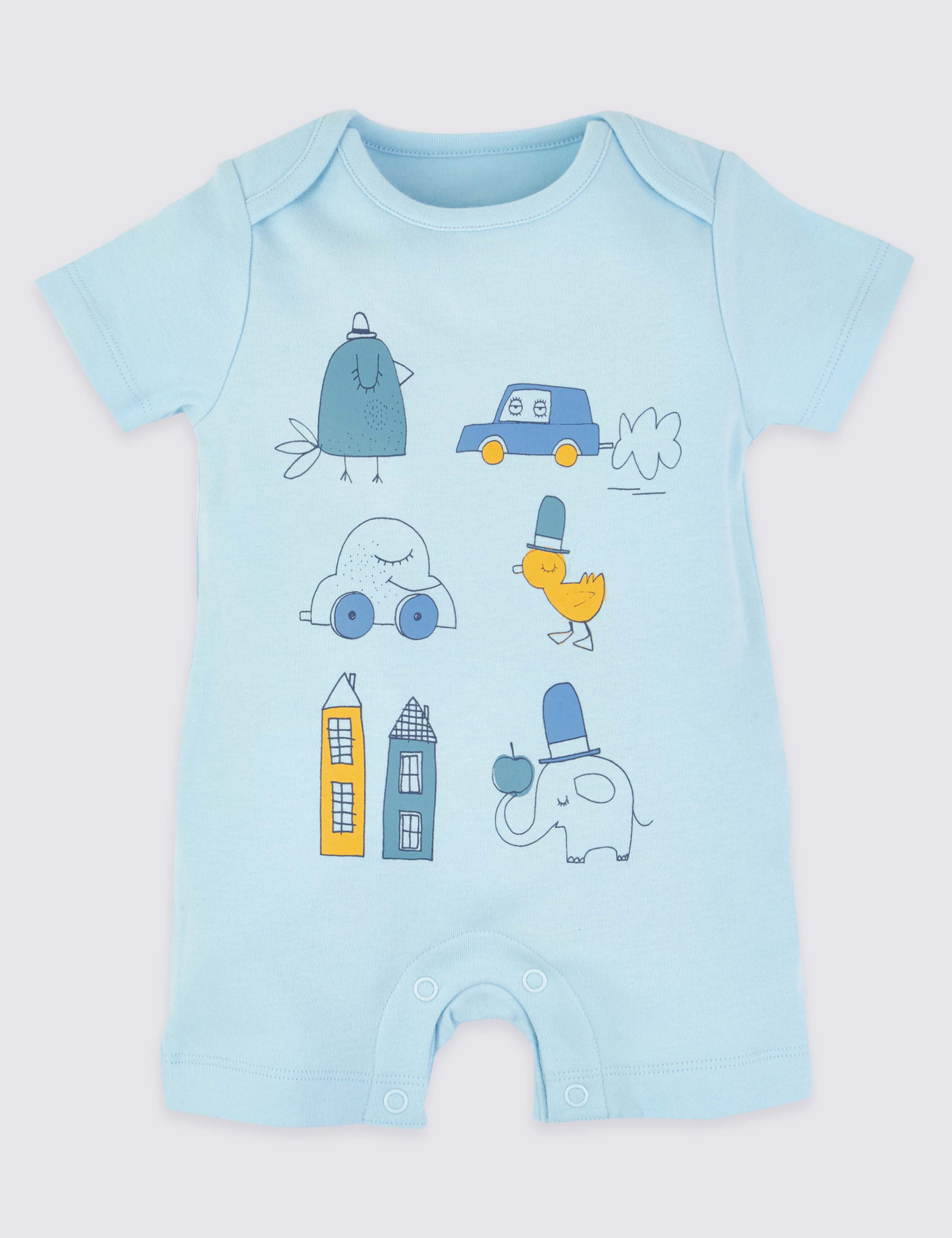 4 Pack Pure Cotton Rompers 4 of 7