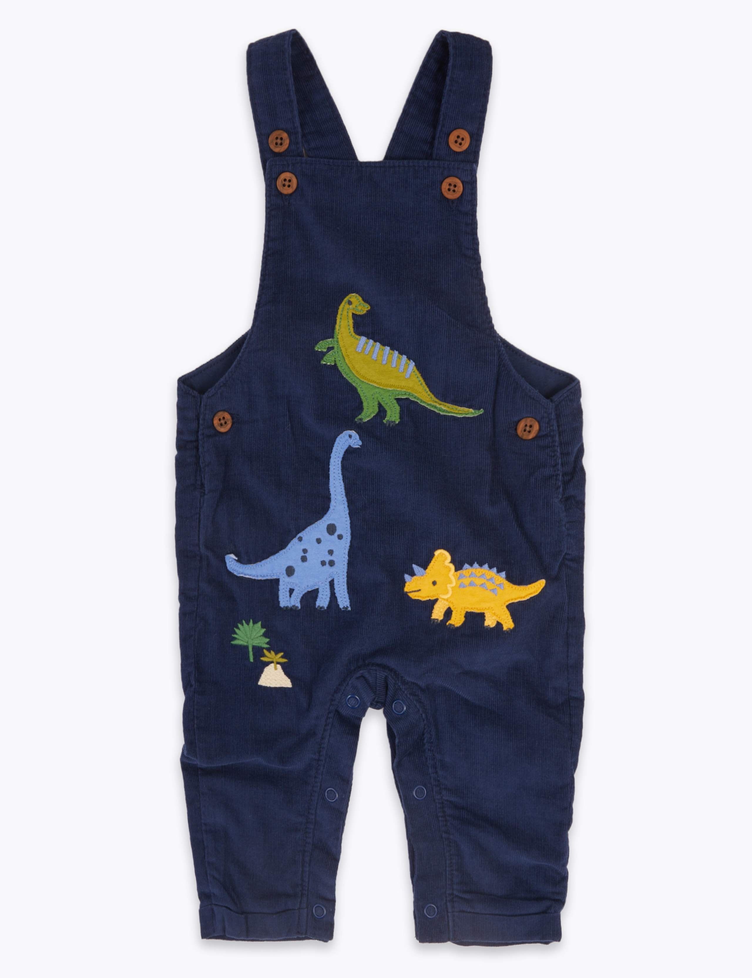 2 Piece Dinosaur Dungaree Set (0-3 Yrs) 3 of 7
