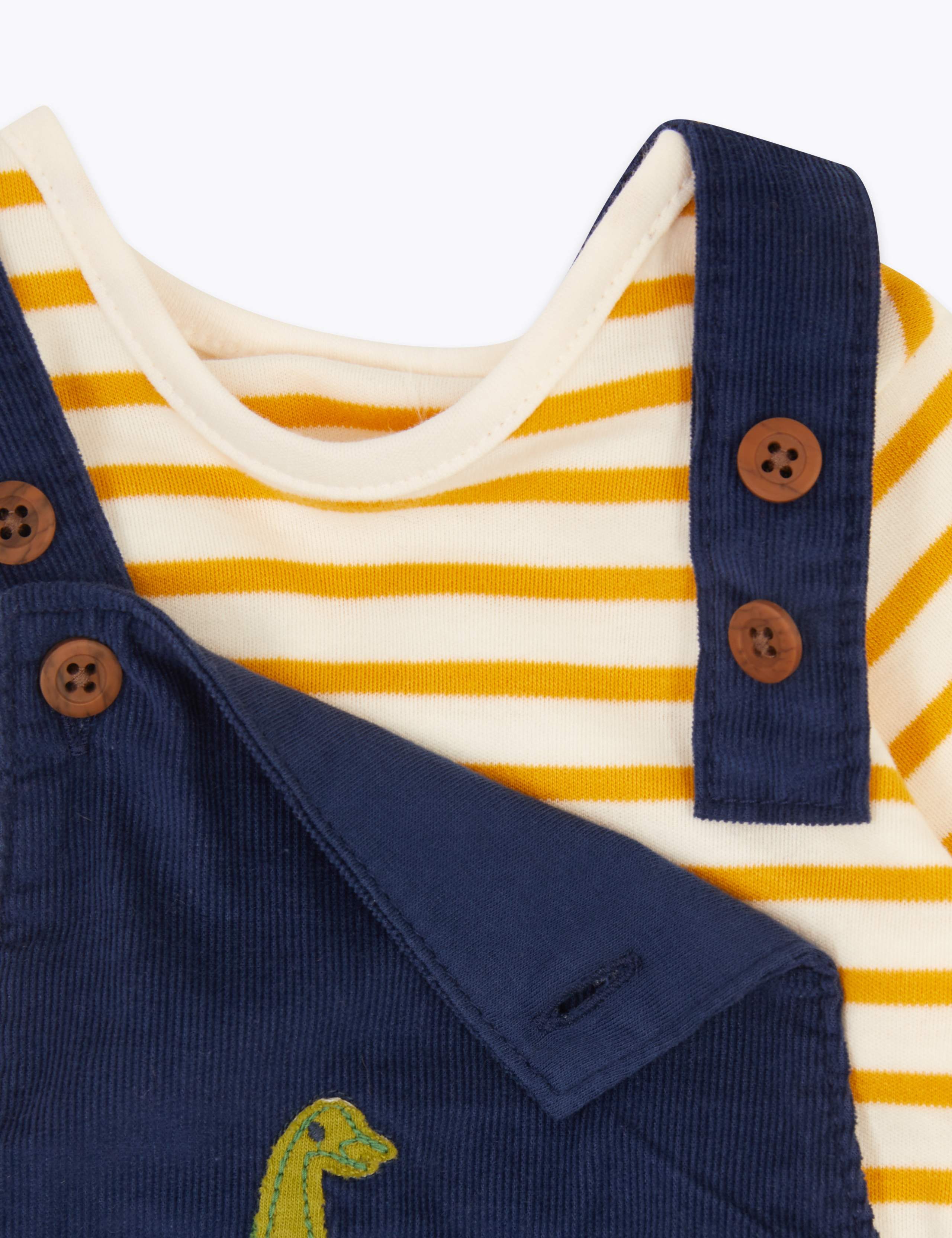 2 Piece Dinosaur Dungaree Set (0-3 Yrs) 5 of 7