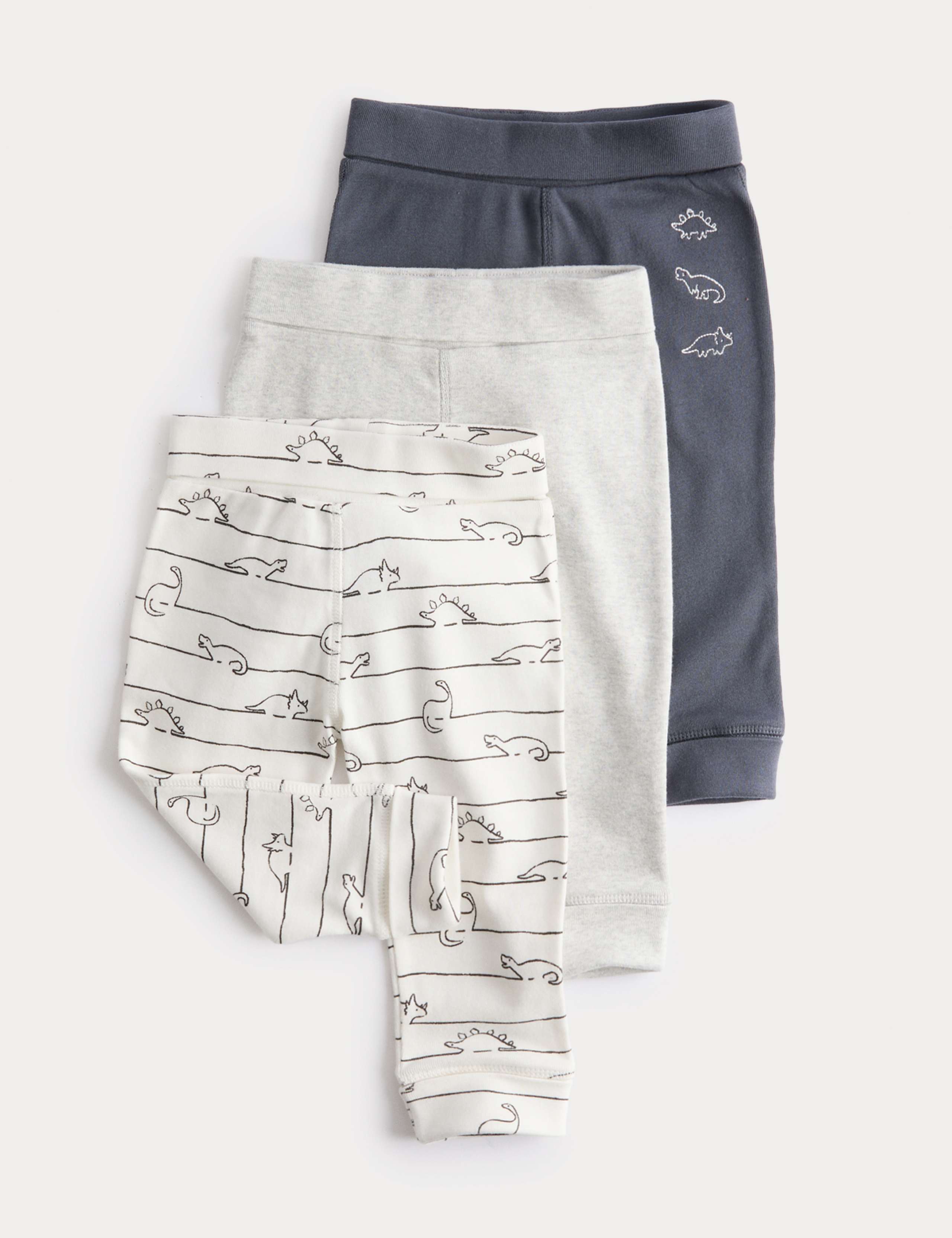 3 Pack Pure Cotton Dinosaur Leggings (0-3 Yrs) 1 of 2