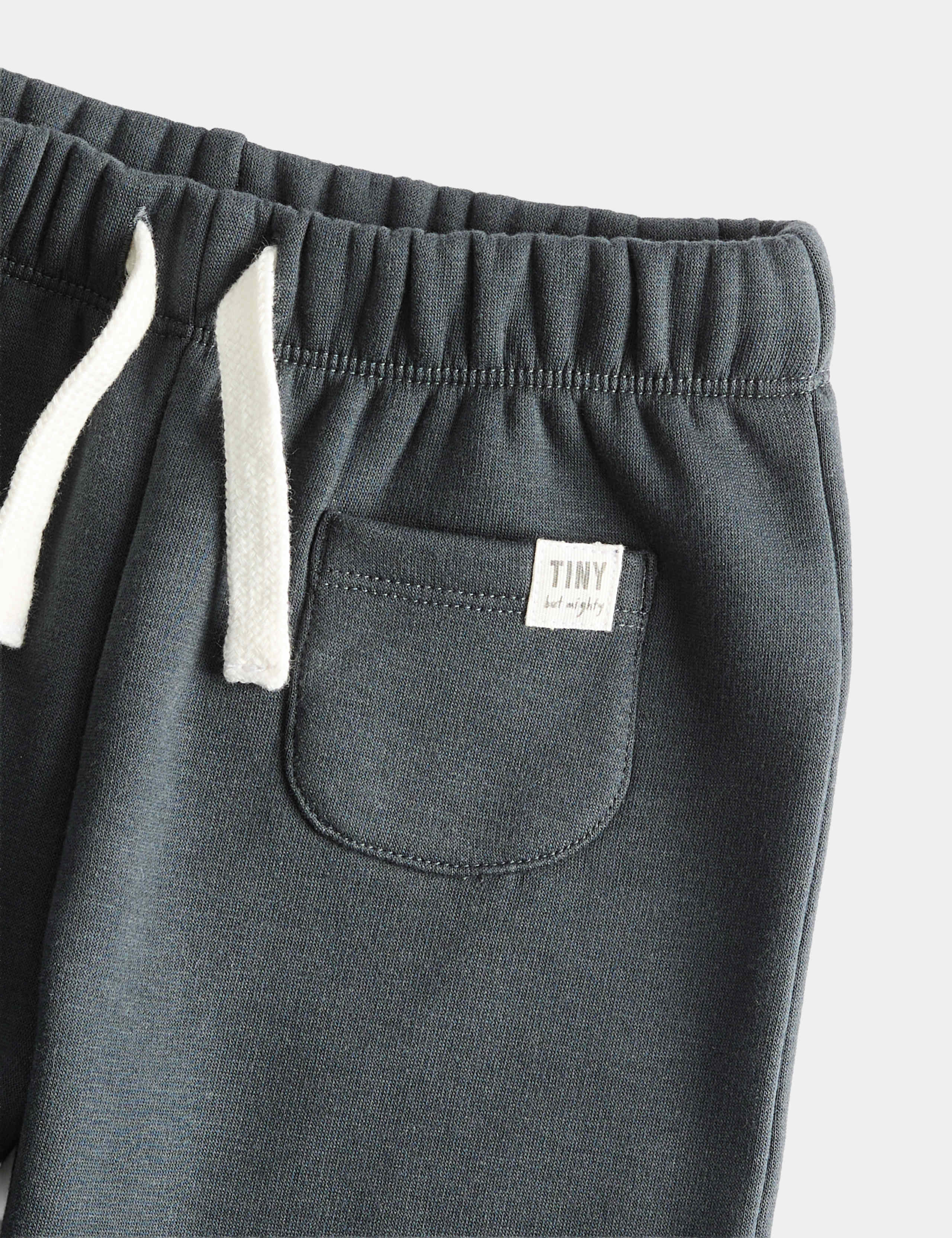 Cotton Blend Fleece Lined Joggers (0-3 Yrs) 2 of 2