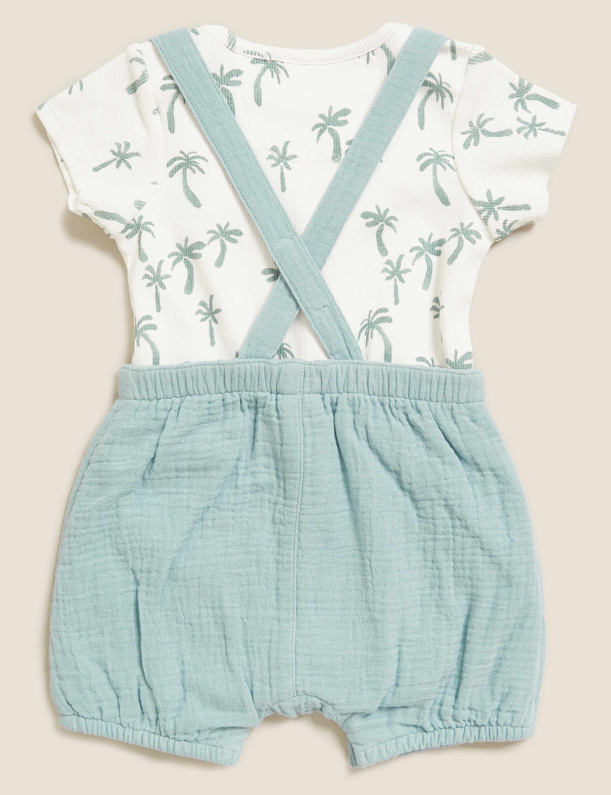 2pc Cotton Palm Tree Print Outfit (7lbs-12 Mths ) 2 of 5