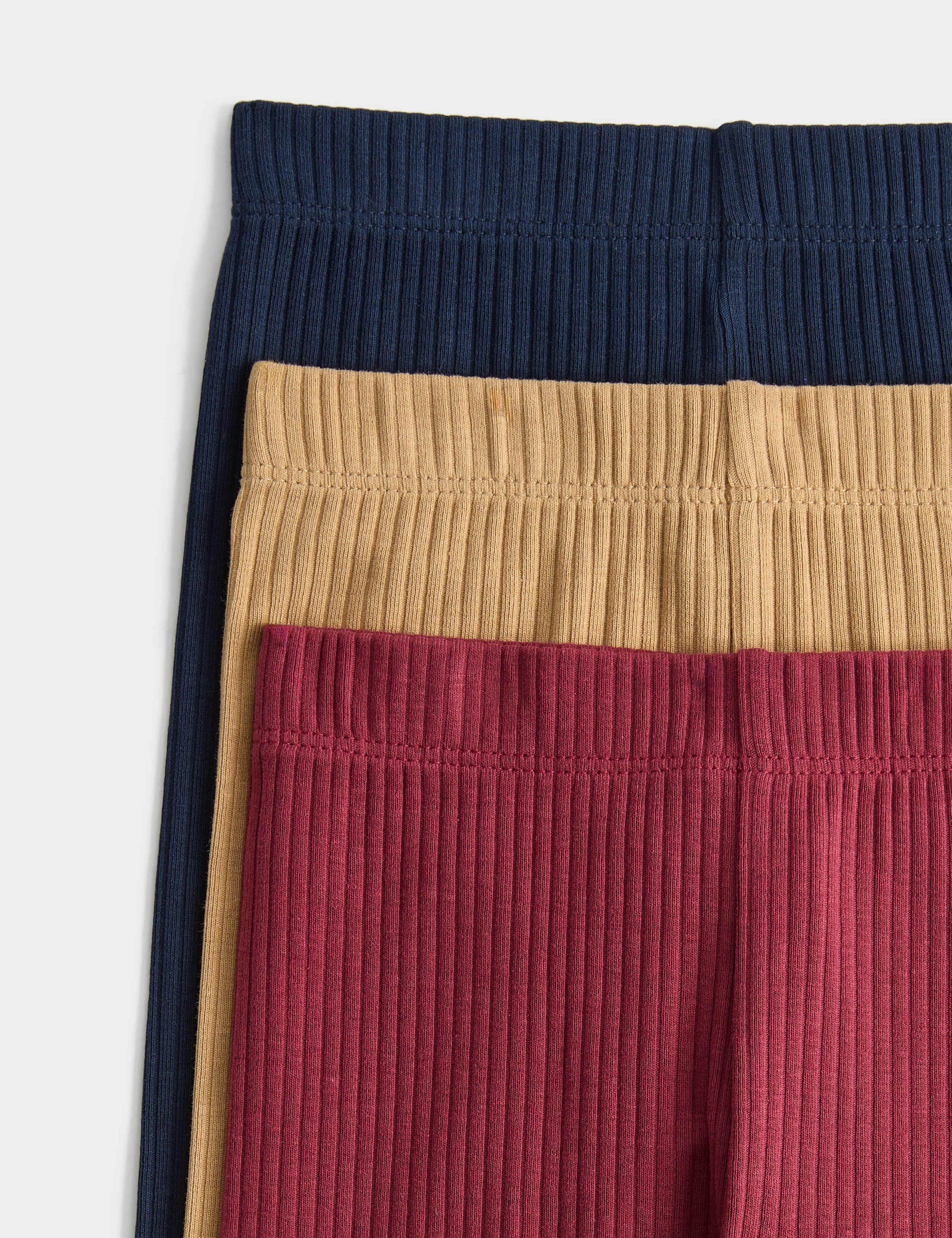 3 Pack Cotton Rich Ribbed Leggings (0-4 Years) 2 of 2