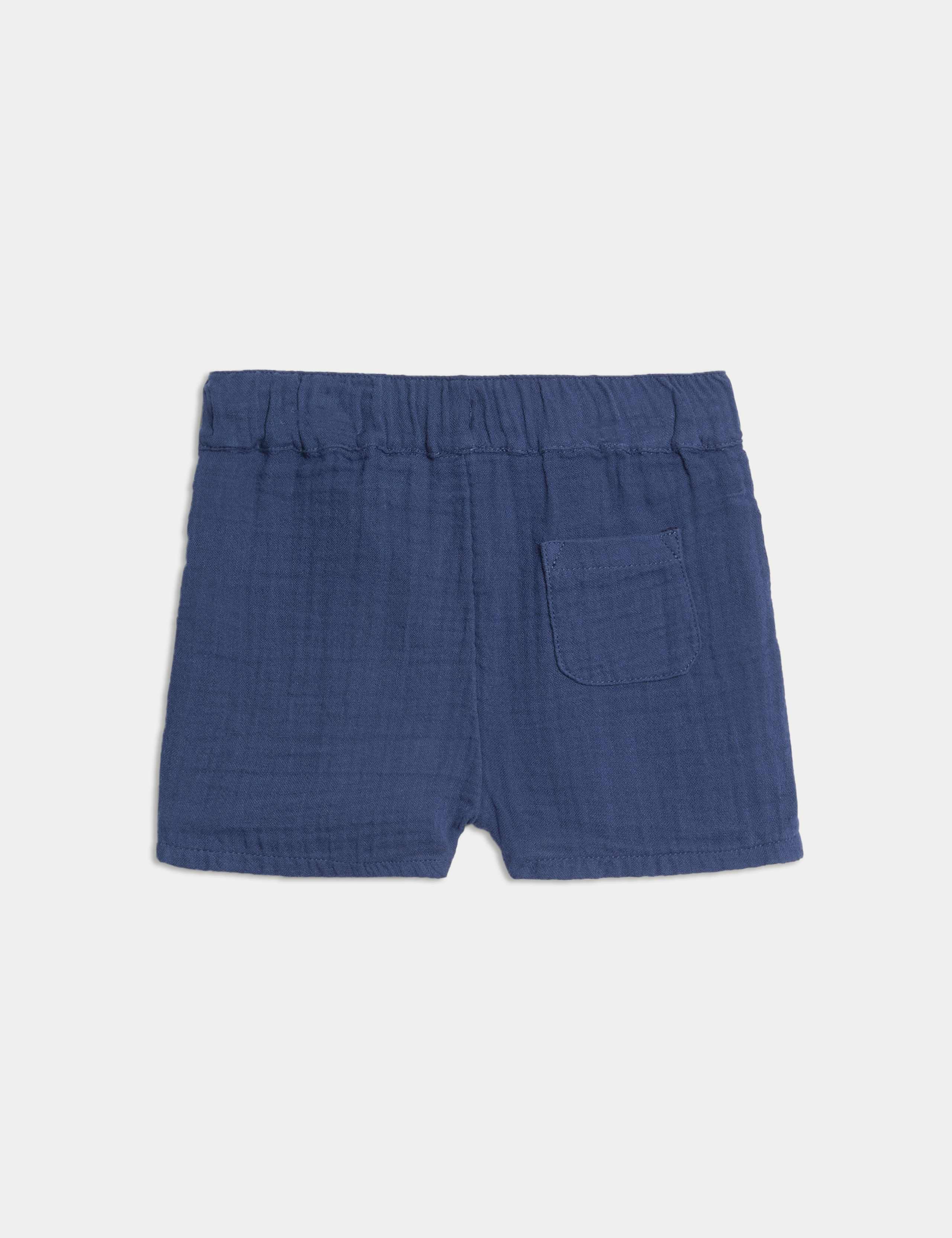 Pure Cotton Double Cloth Shorts (0-3 Yrs) 2 of 3