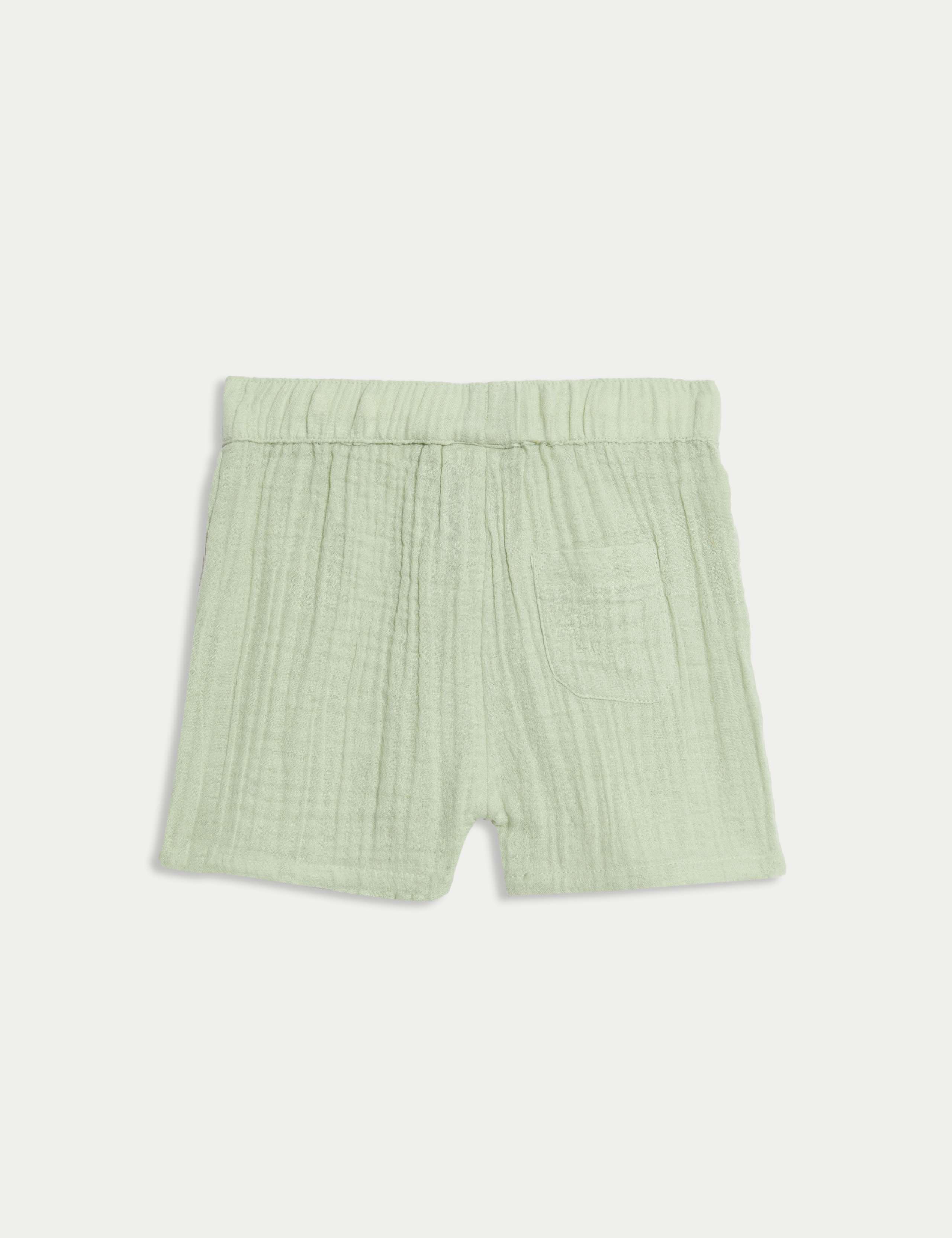 Pure Cotton Double Cloth Shorts (0-3 Yrs) 2 of 6