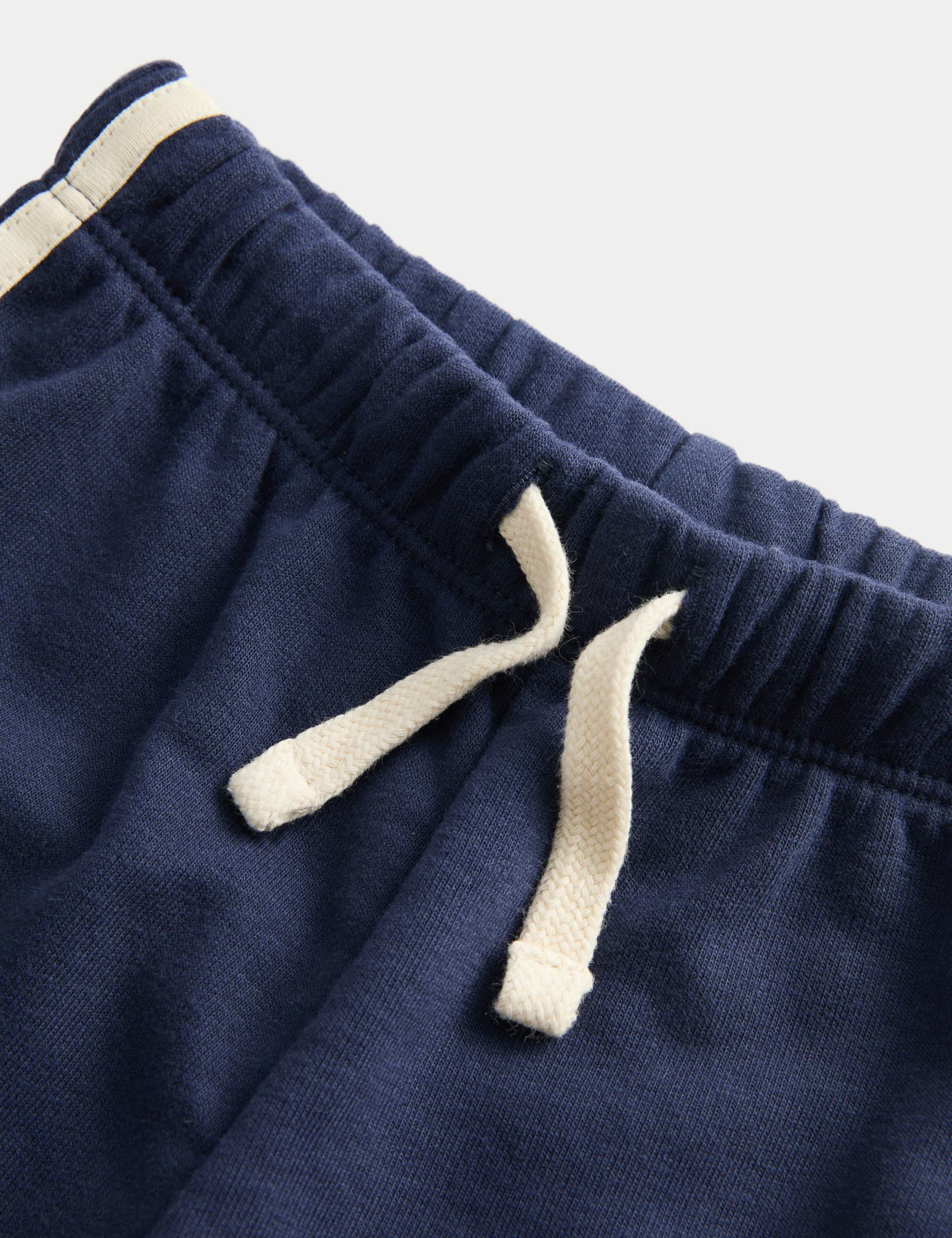 Cotton Rich Wide Leg Striped Joggers (0-3 Yrs) 2 of 2