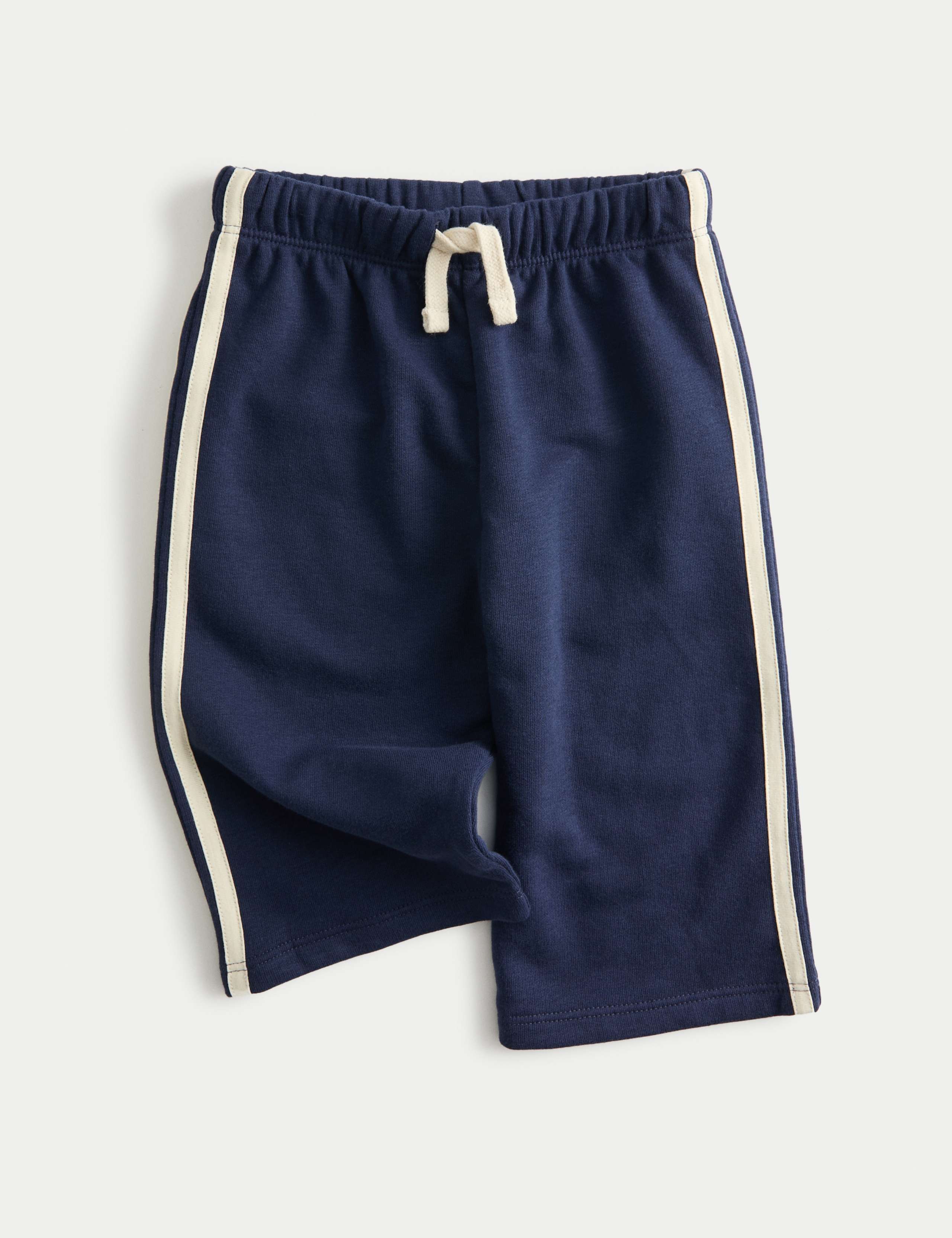 Cotton Rich Wide Leg Striped Joggers (0-3 Yrs) 1 of 2