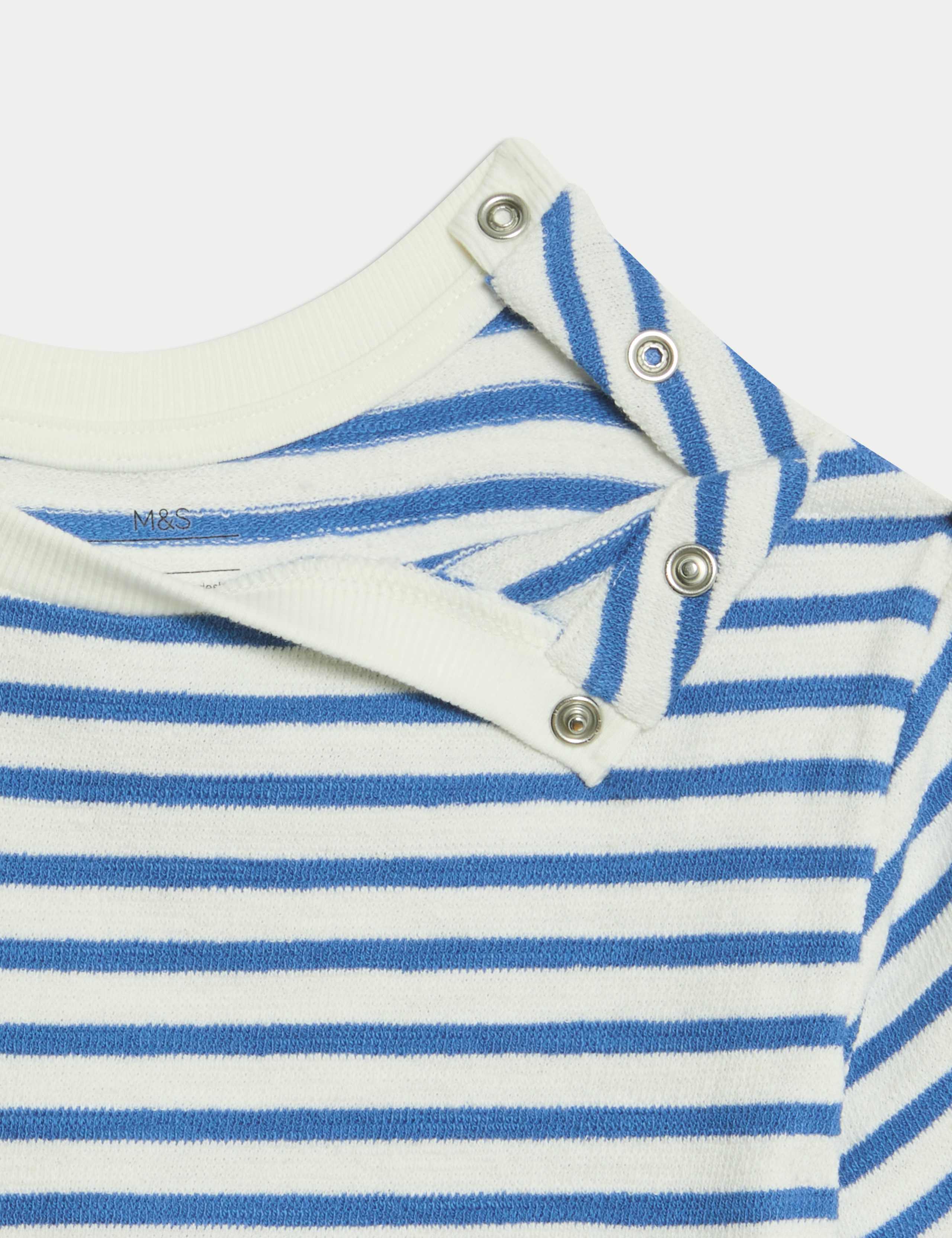 2pc Pure Cotton Striped Short Outfit (0-3 Yrs) 5 of 6
