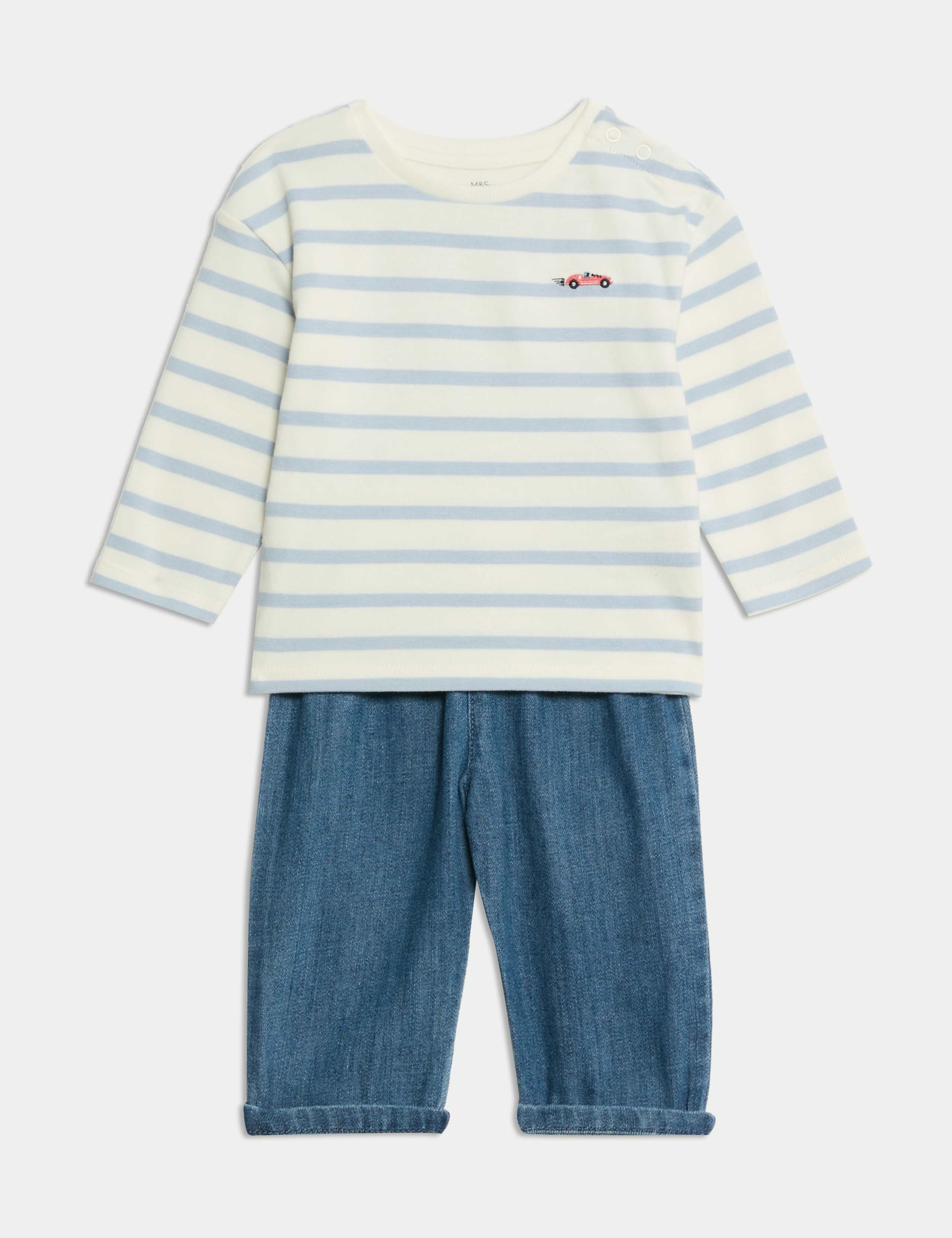 2pc Striped Top & Bottom Outfit (0-6 Yrs) 1 of 6