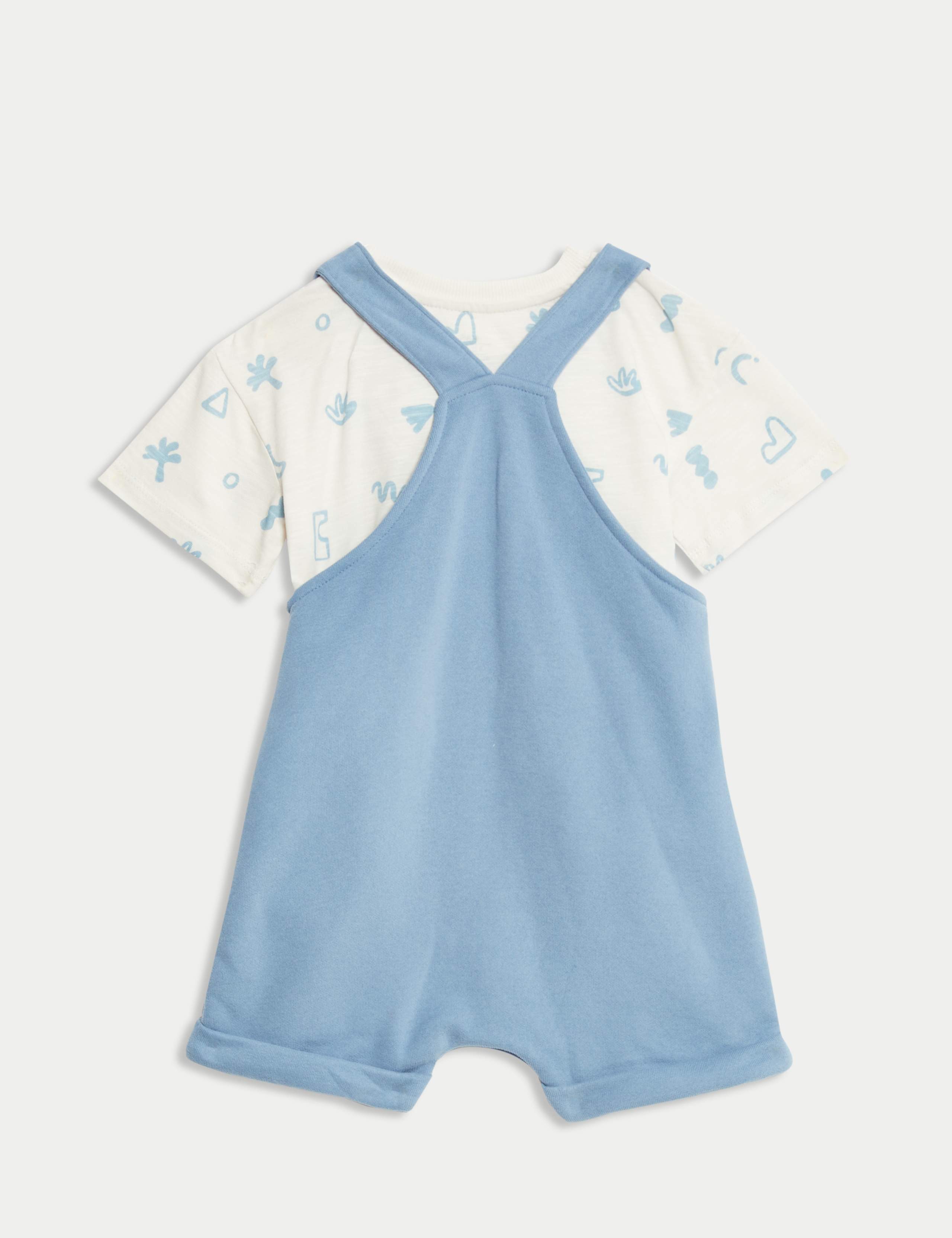 2pc Cotton Rich Dungaree Outfit (0-3 Yrs) 2 of 6