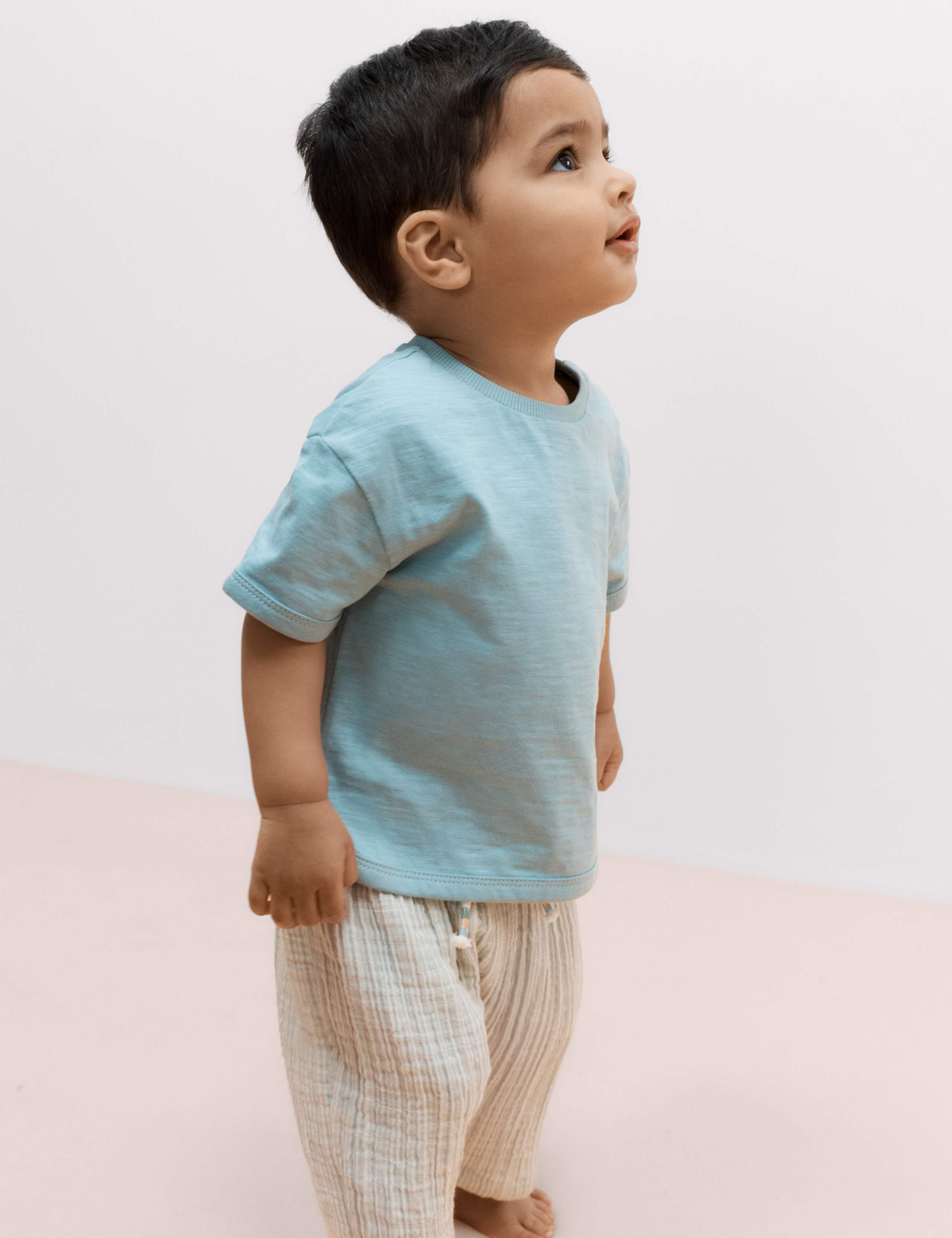 Pure Cotton Striped Trousers (0-5 Yrs) 4 of 5