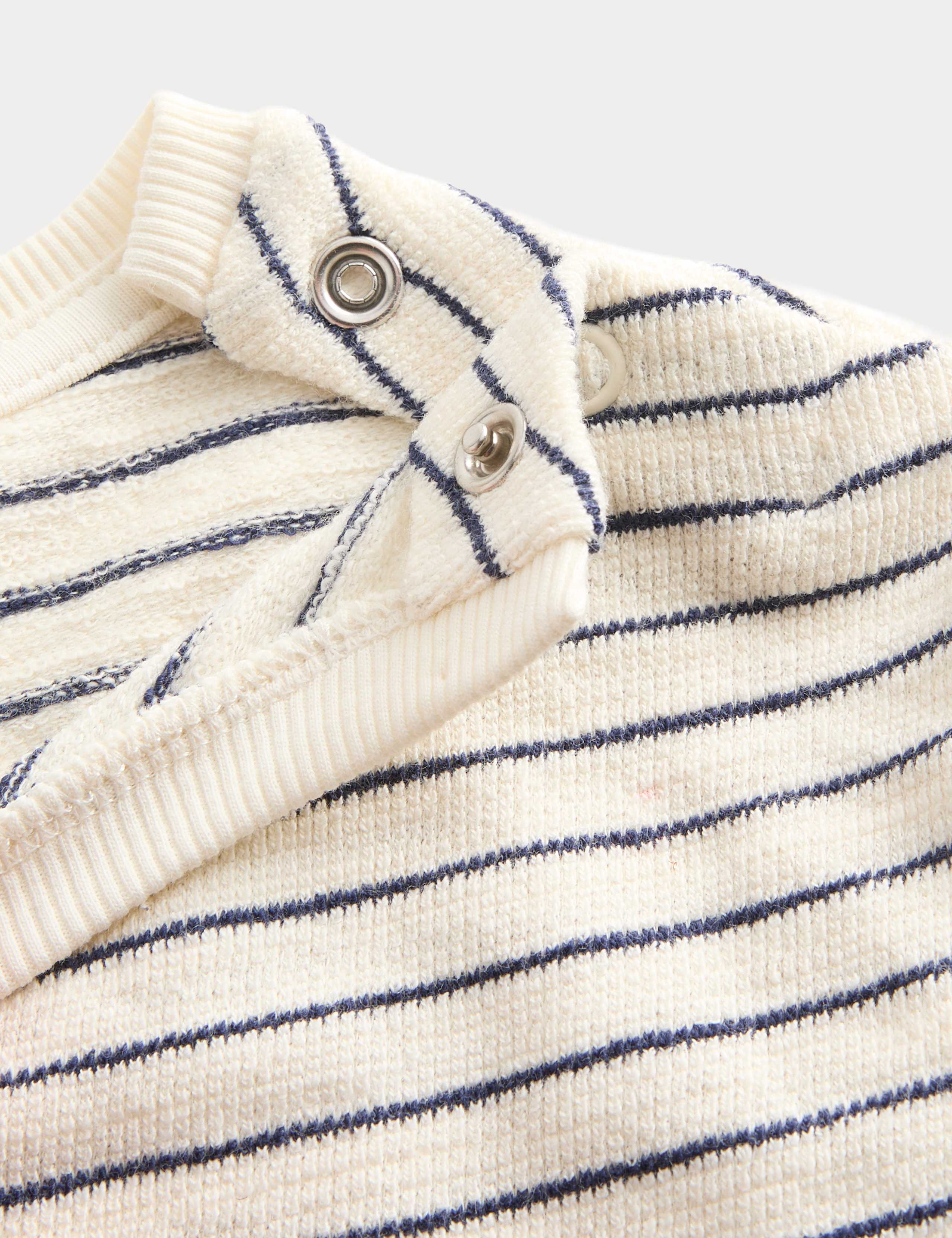 Pure Cotton Striped Shirt & Navy Shorts (0-5 Yrs) 3 of 3