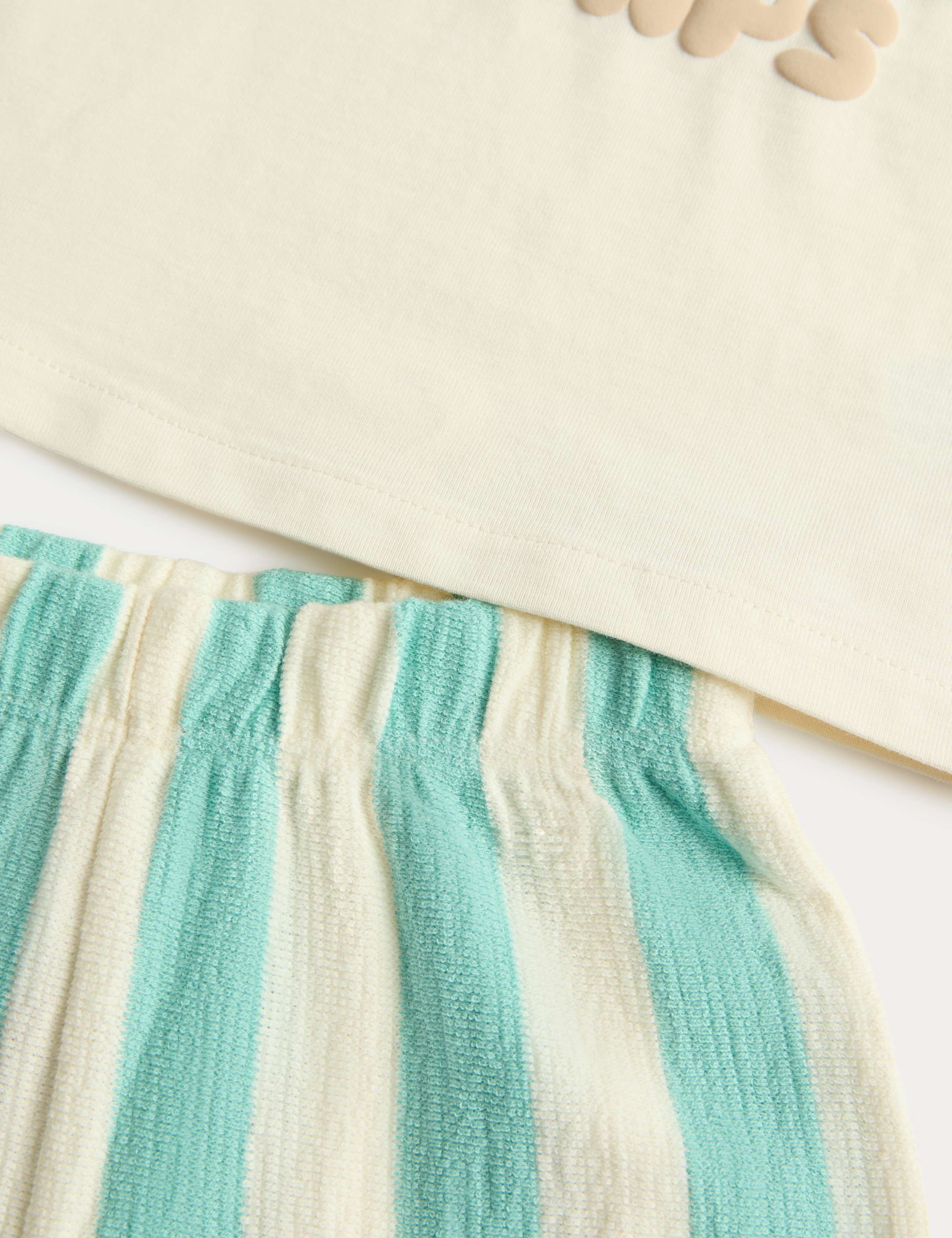 Pure Cotton Slogan Top & Bottom Outfit (0-5 Yrs) 2 of 2