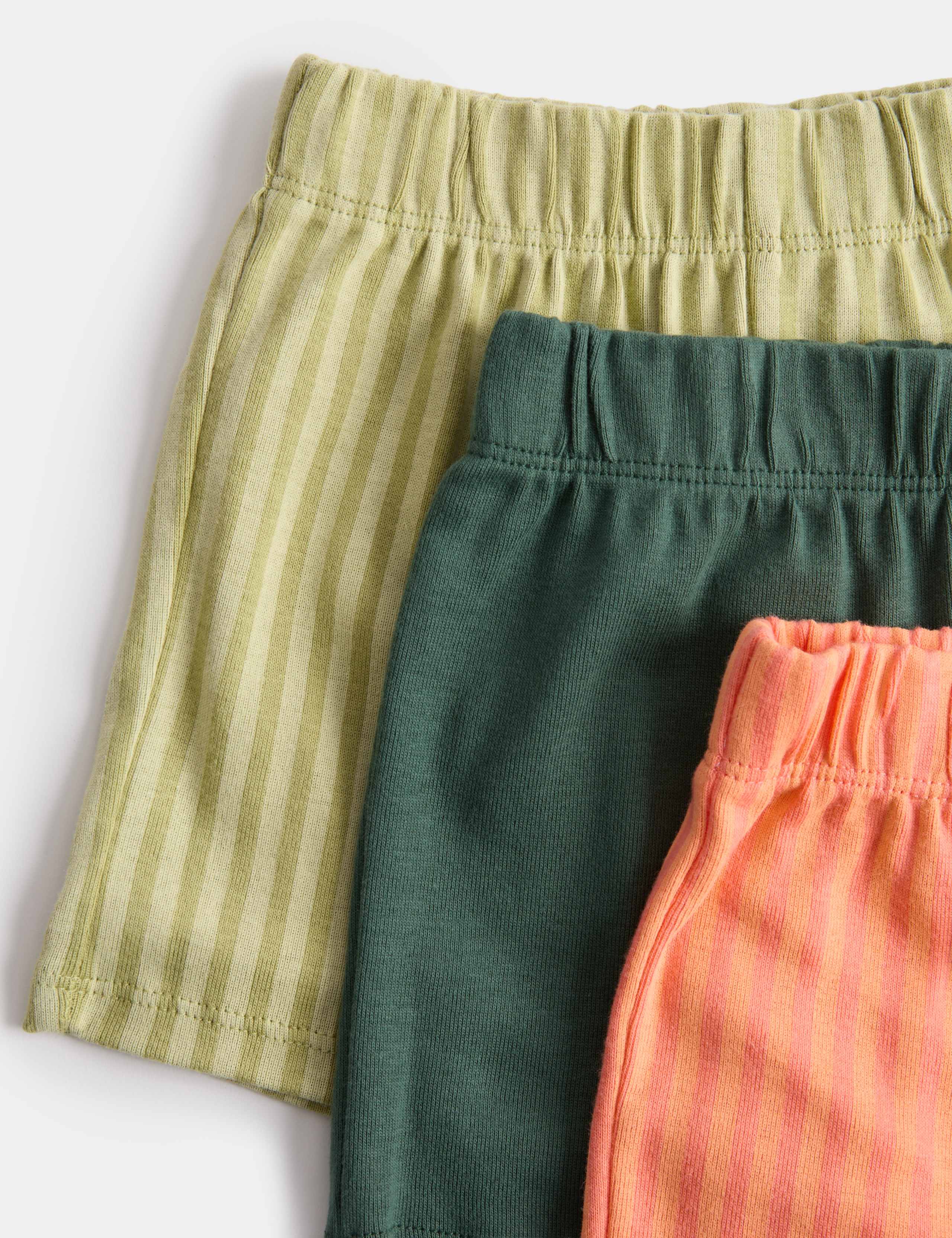 3 Pack Pure Cotton Striped Shorts (0-5 Yrs) 2 of 2