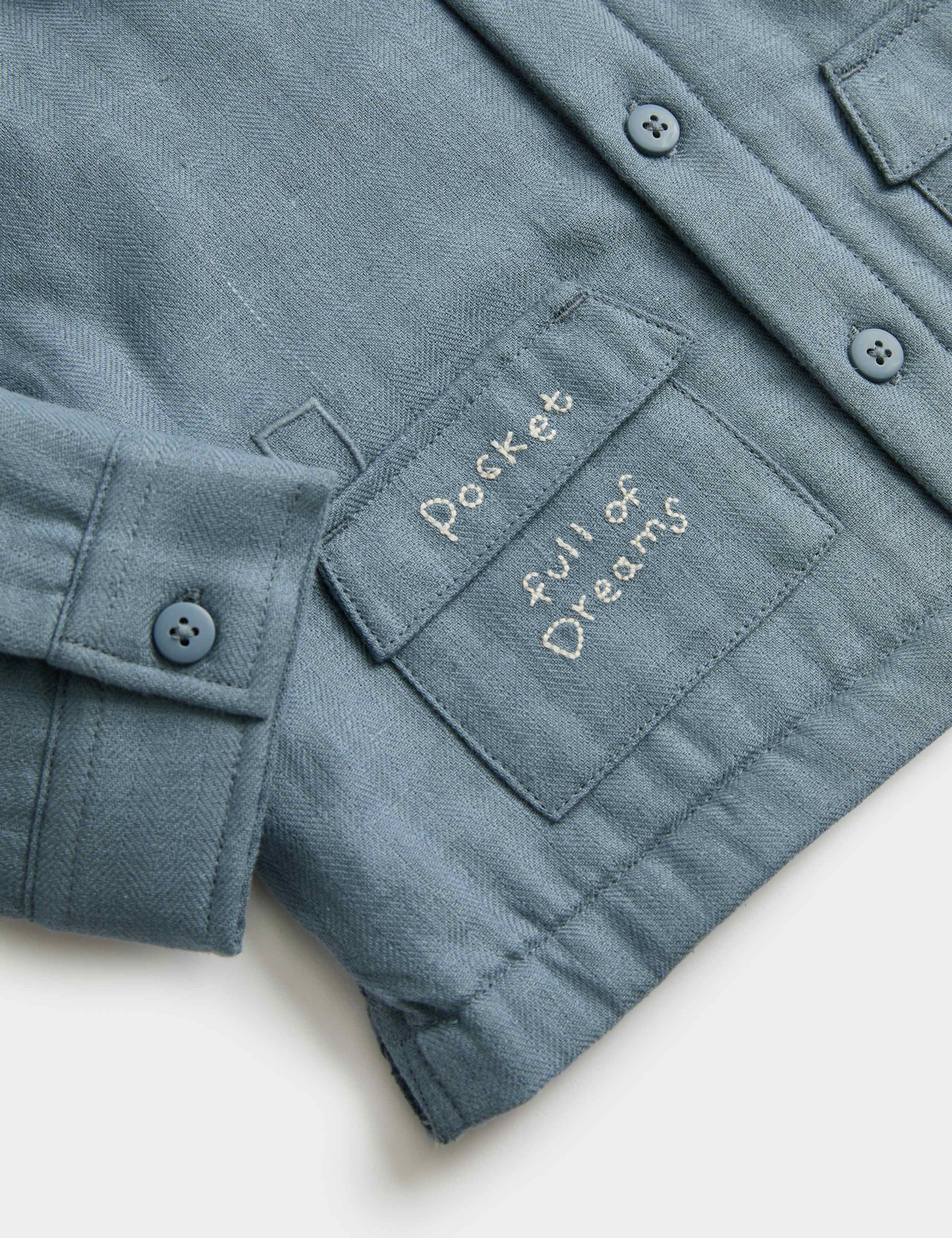 Cotton Linen Blend Lightweight Jacket (0-3 Yrs) 2 of 2