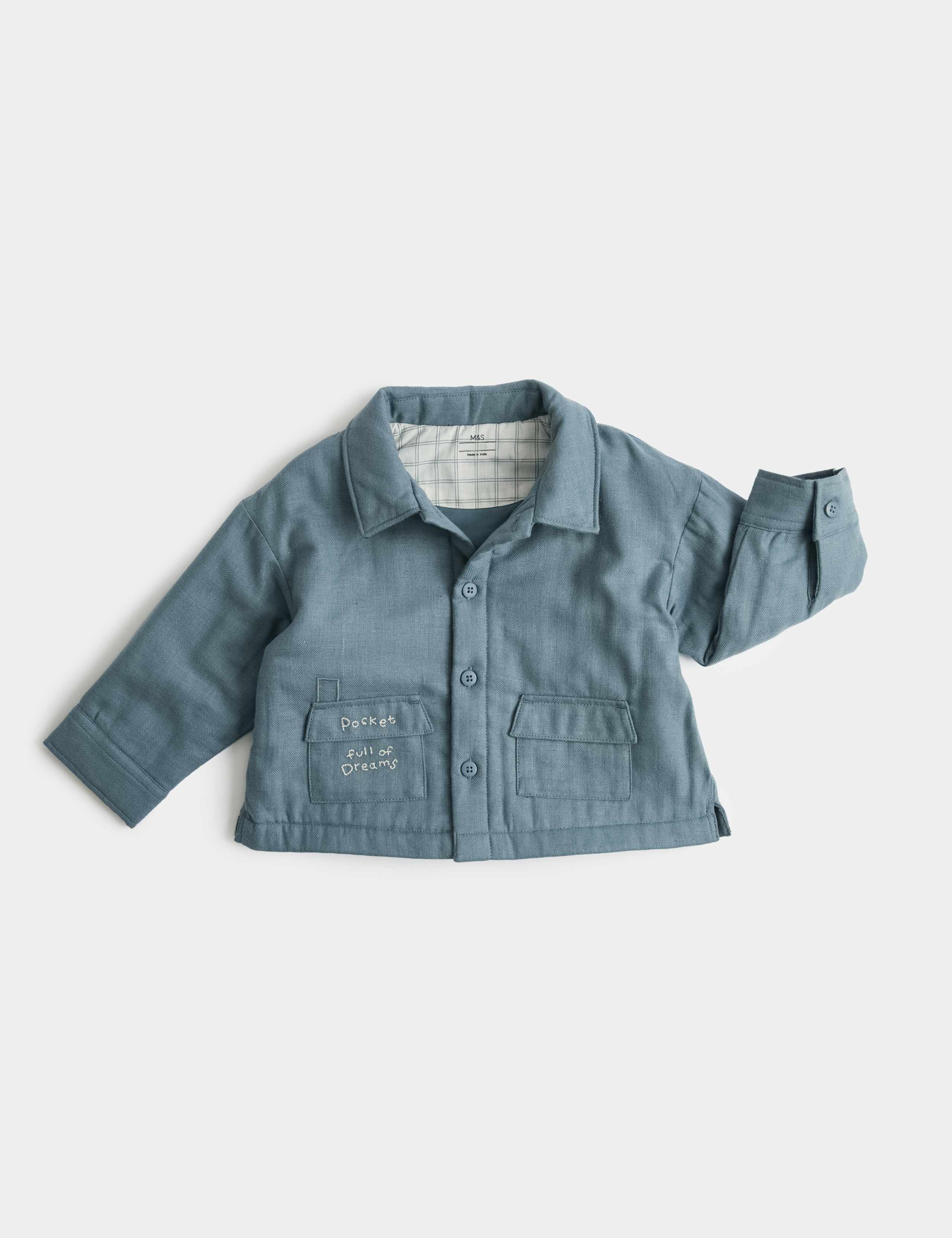 Cotton Linen Blend Lightweight Jacket (0-3 Yrs) 1 of 2
