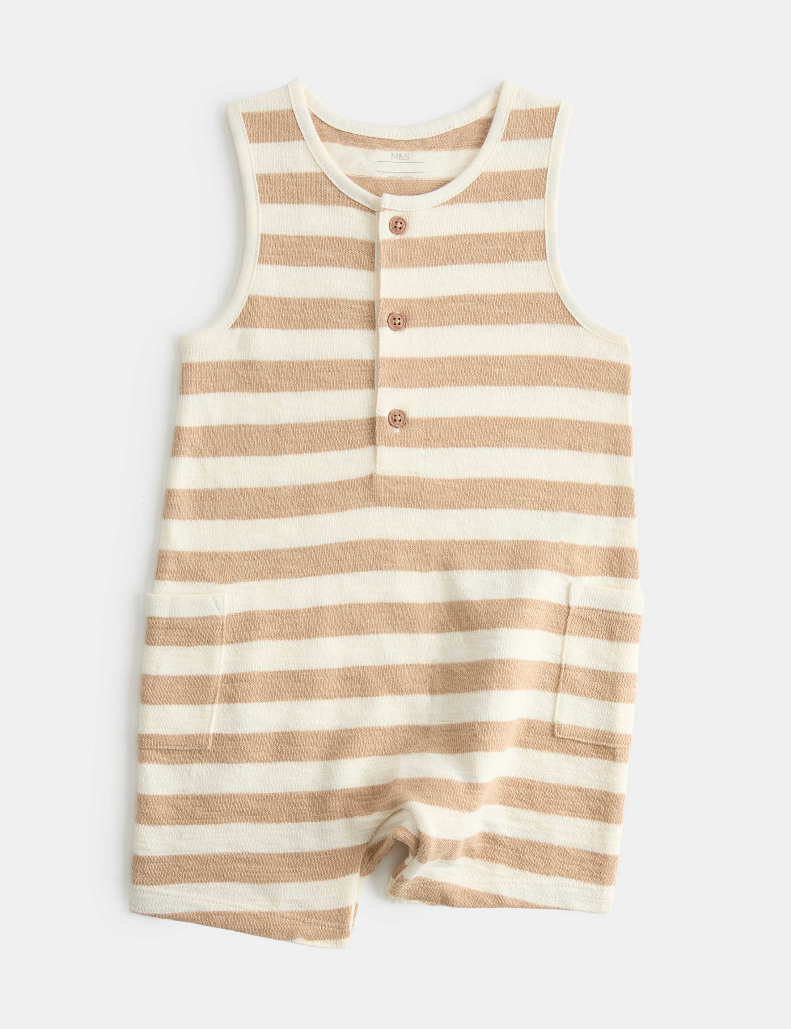 Pure Cotton Striped Romper (0-3 Years) 2 of 4