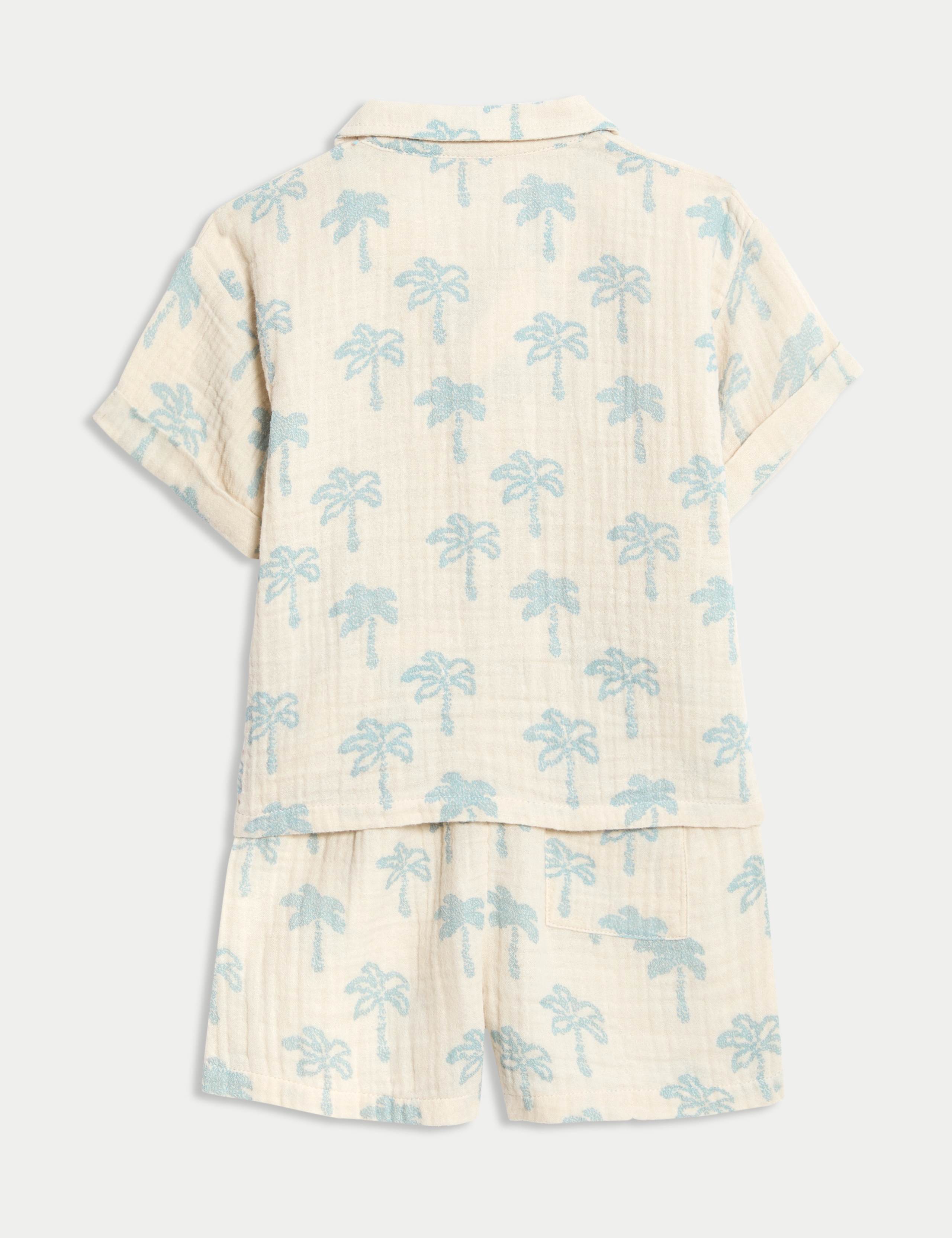 2pc Pure Cotton Palm Tree Top & Bottom Outfit (0 Mths - 6 Yrs) 2 of 6