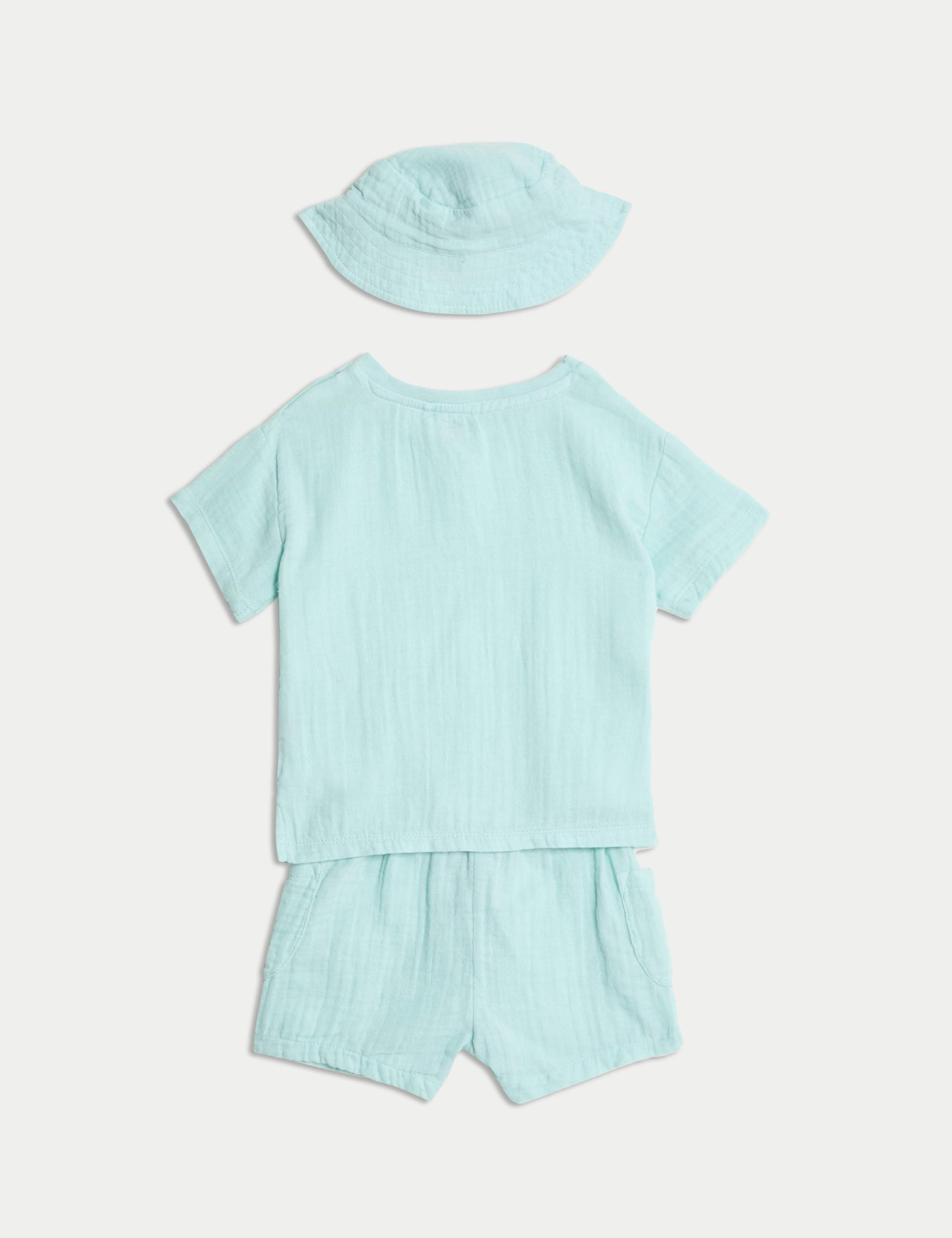 3pc Pure Cotton Double Cloth Outfit (0-3 Yrs) 2 of 6