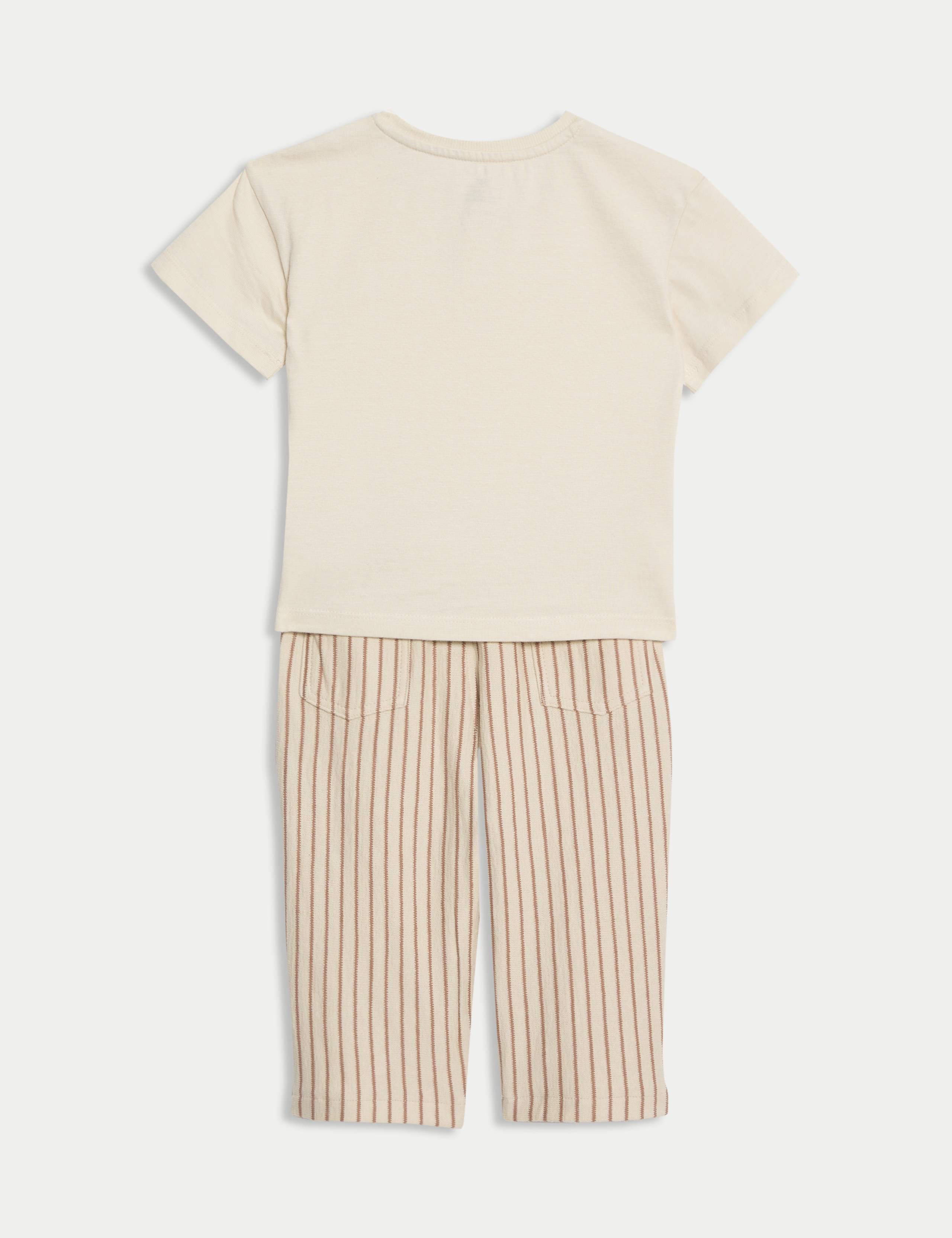 2pc Pure Cotton Striped Top & Bottom Outfit (0-6 Yrs) 2 of 6