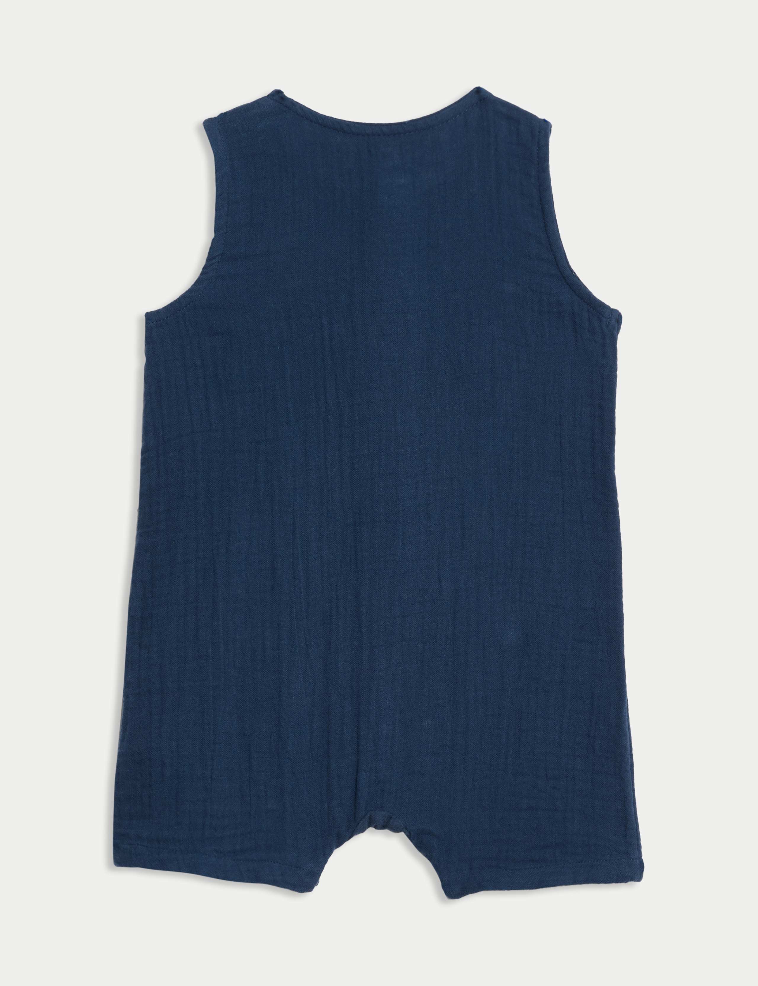 Pure Cotton Double Cloth Romper (0 Mths - 3 Yrs) 2 of 3
