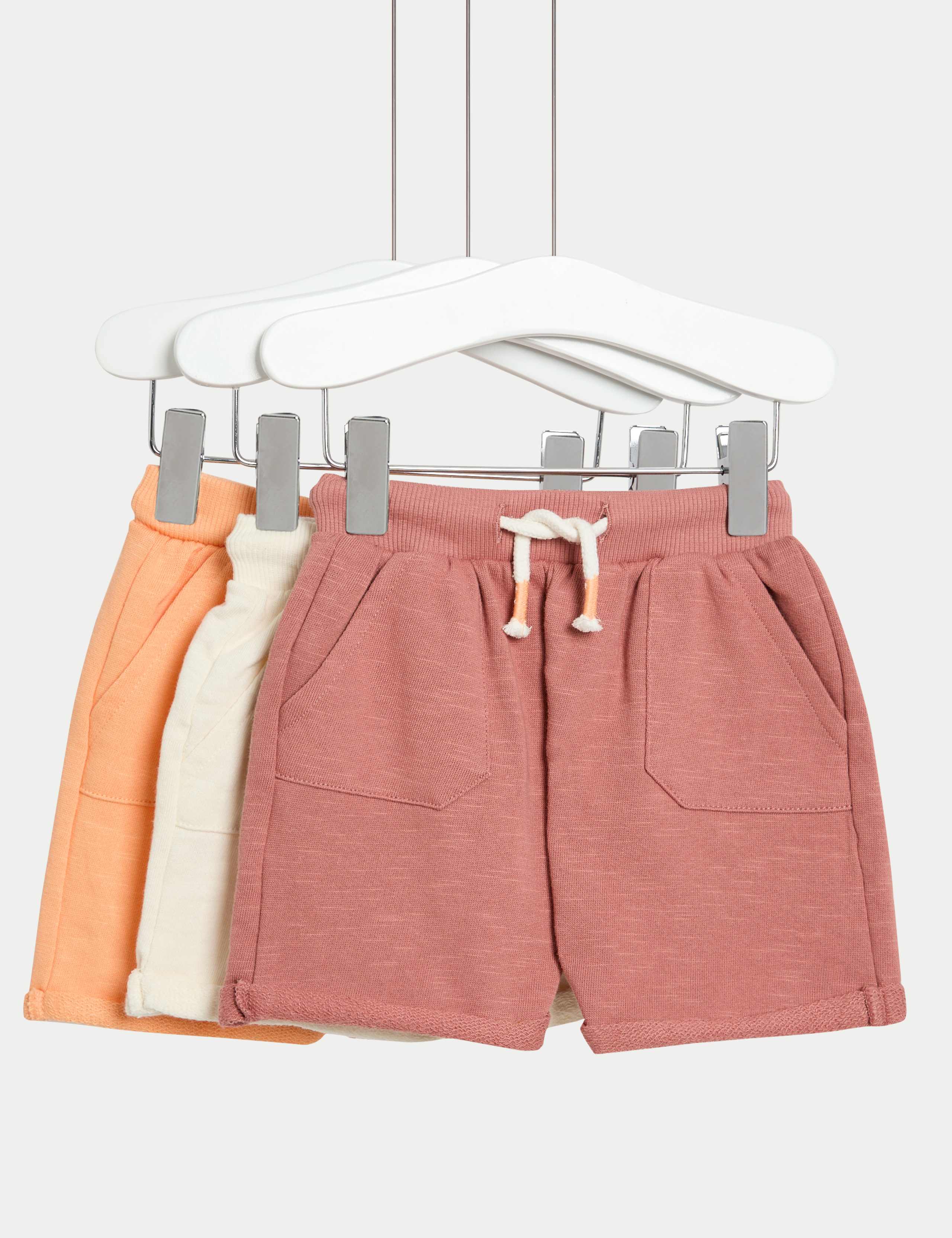 3 Pack Pure Cotton Shorts (0-3 Yrs) 1 of 1