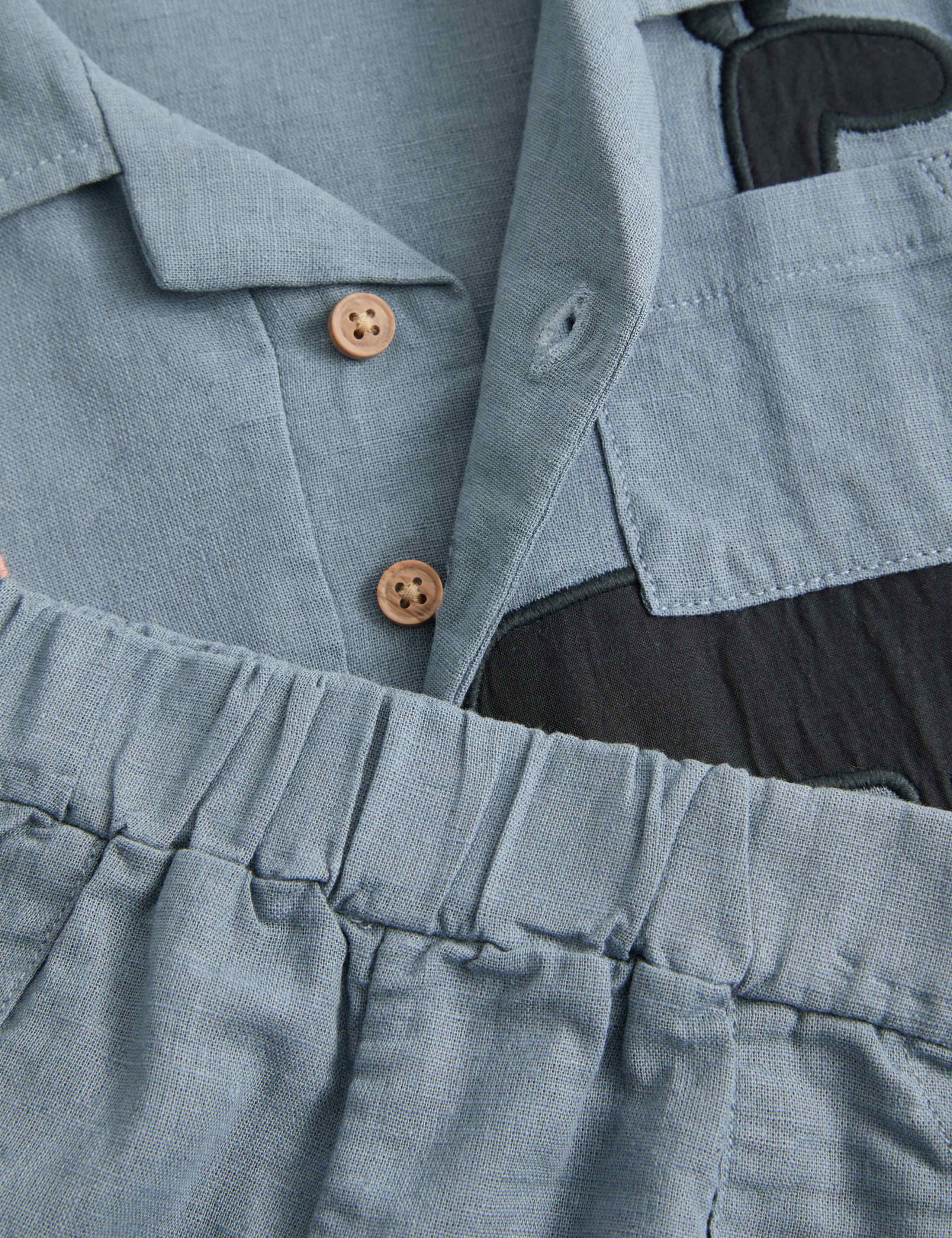 2 Piece Safari Shirt & Shorts Outfit (0-3 Yrs) 2 of 2