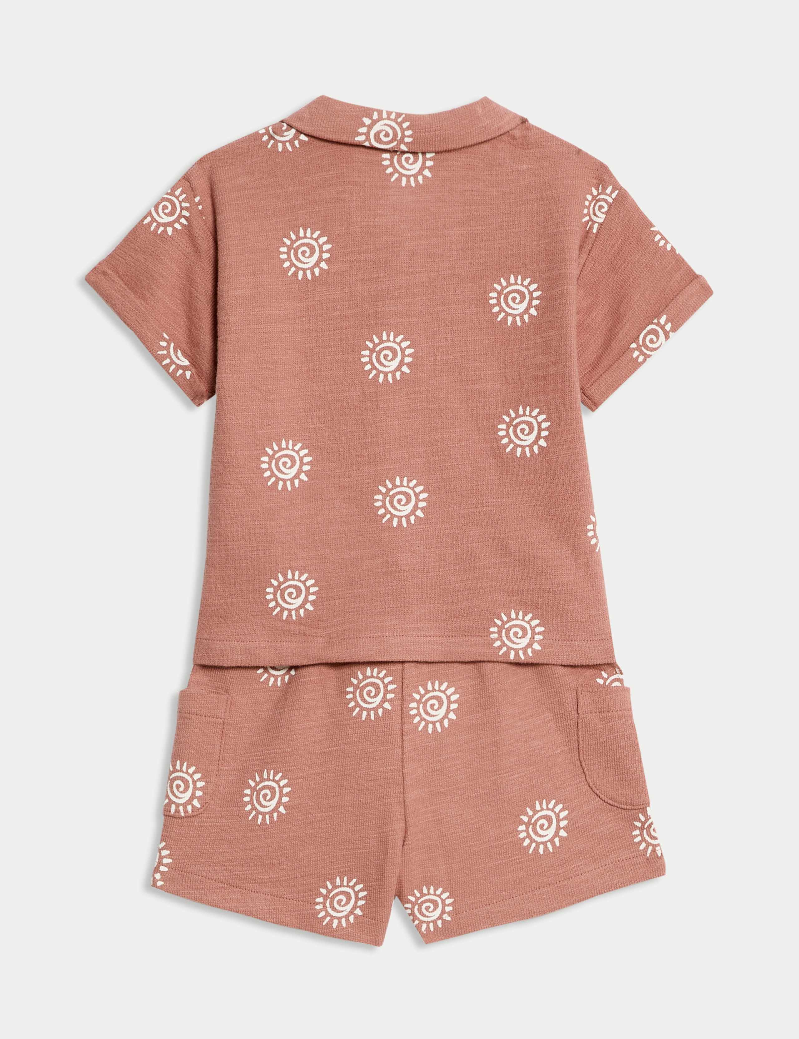 2pc Pure Cotton Shirt & Shorts Outfit (0-6 Yrs) 2 of 6